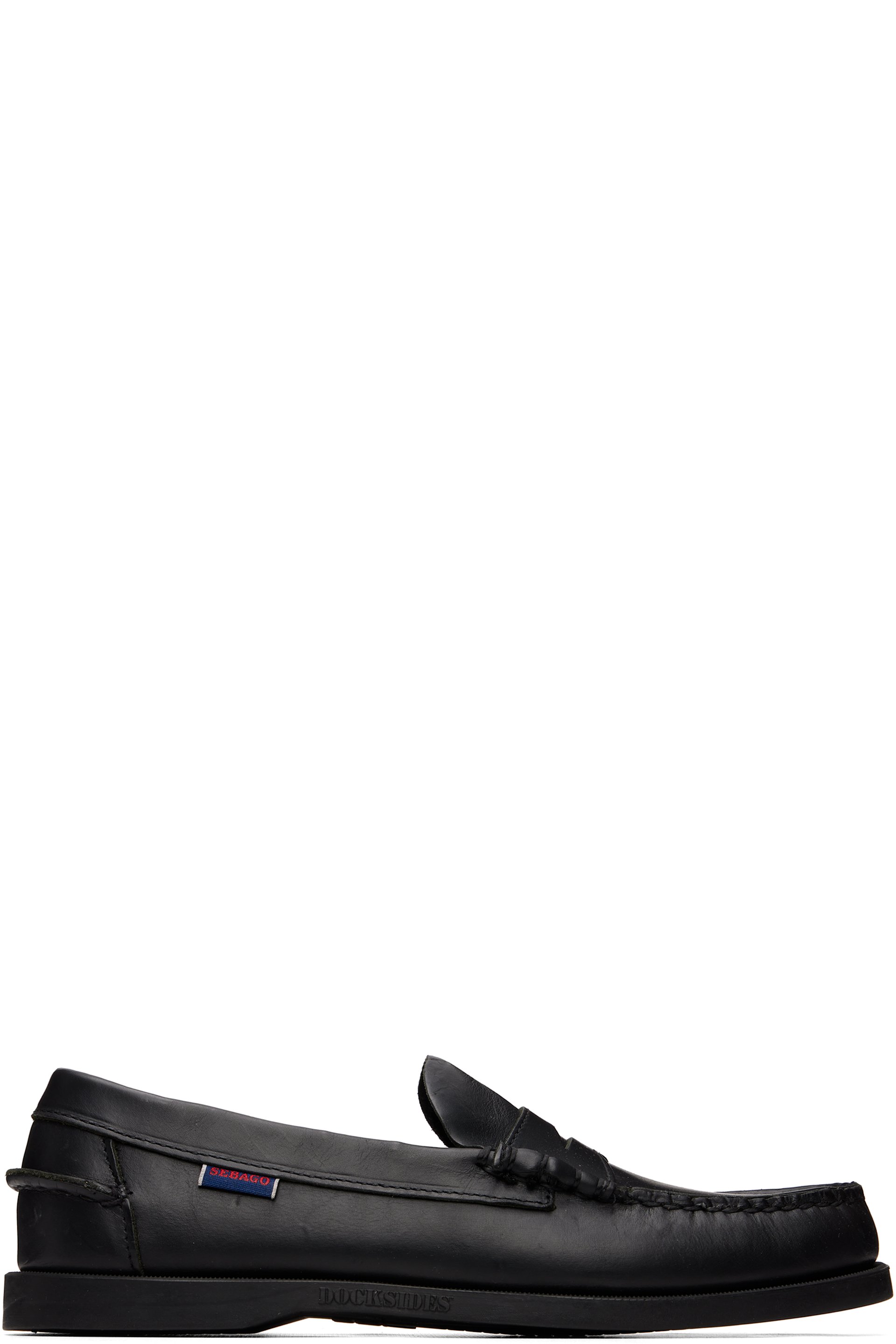Sebago - Black Dolphin Waxed Loafers