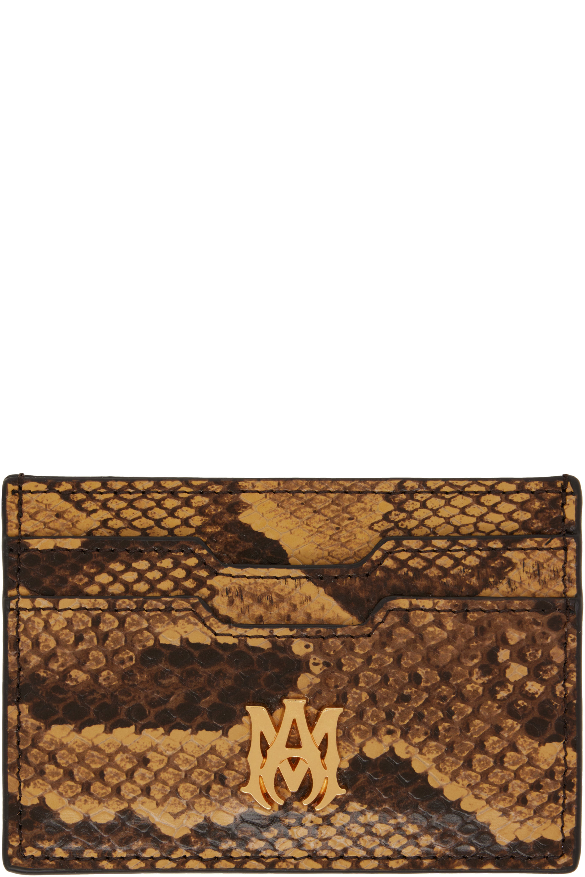 AMIRI - Brown Python Embossed Card Holder
