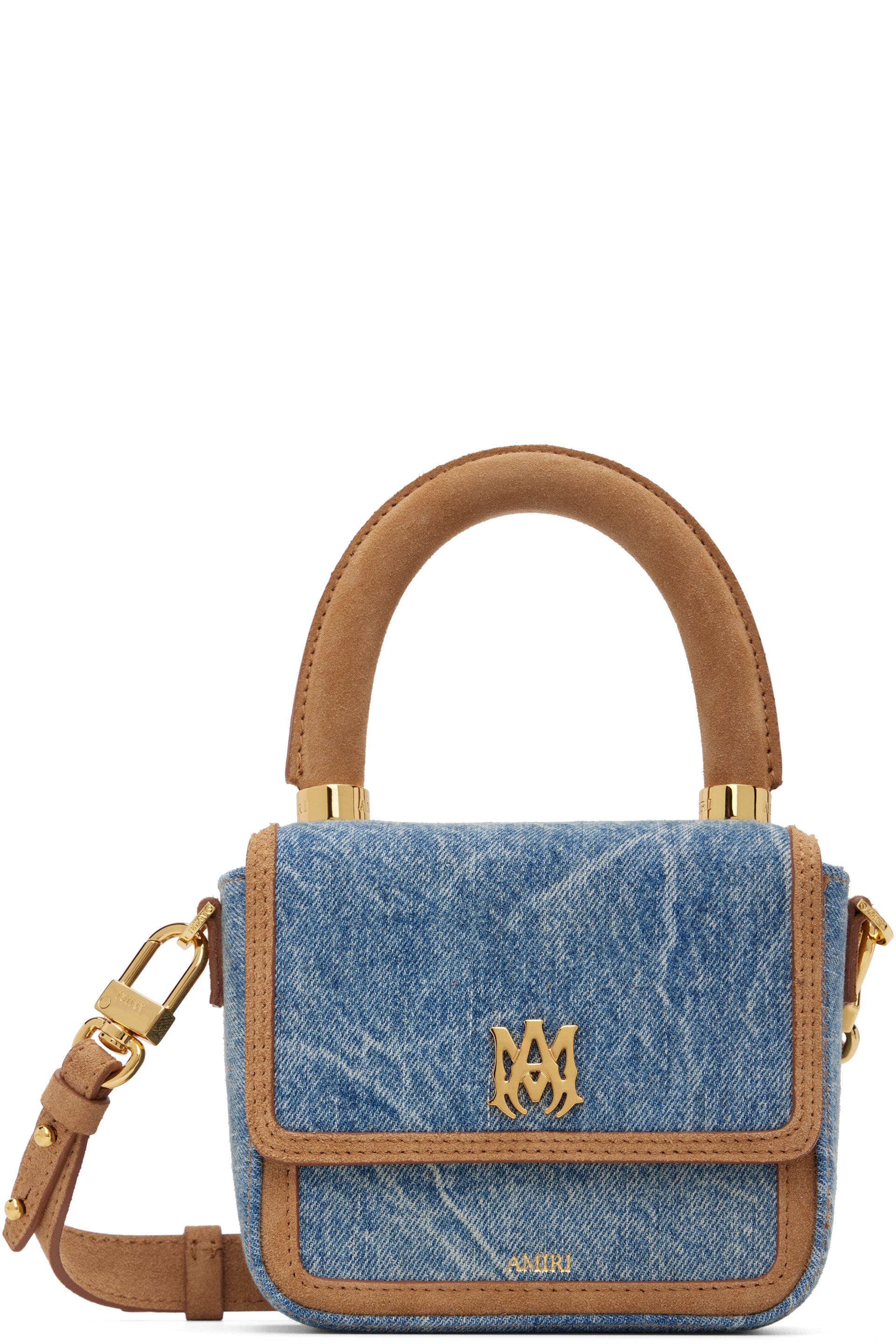AMIRI - Blue Denim Suede Micro MA Bag
