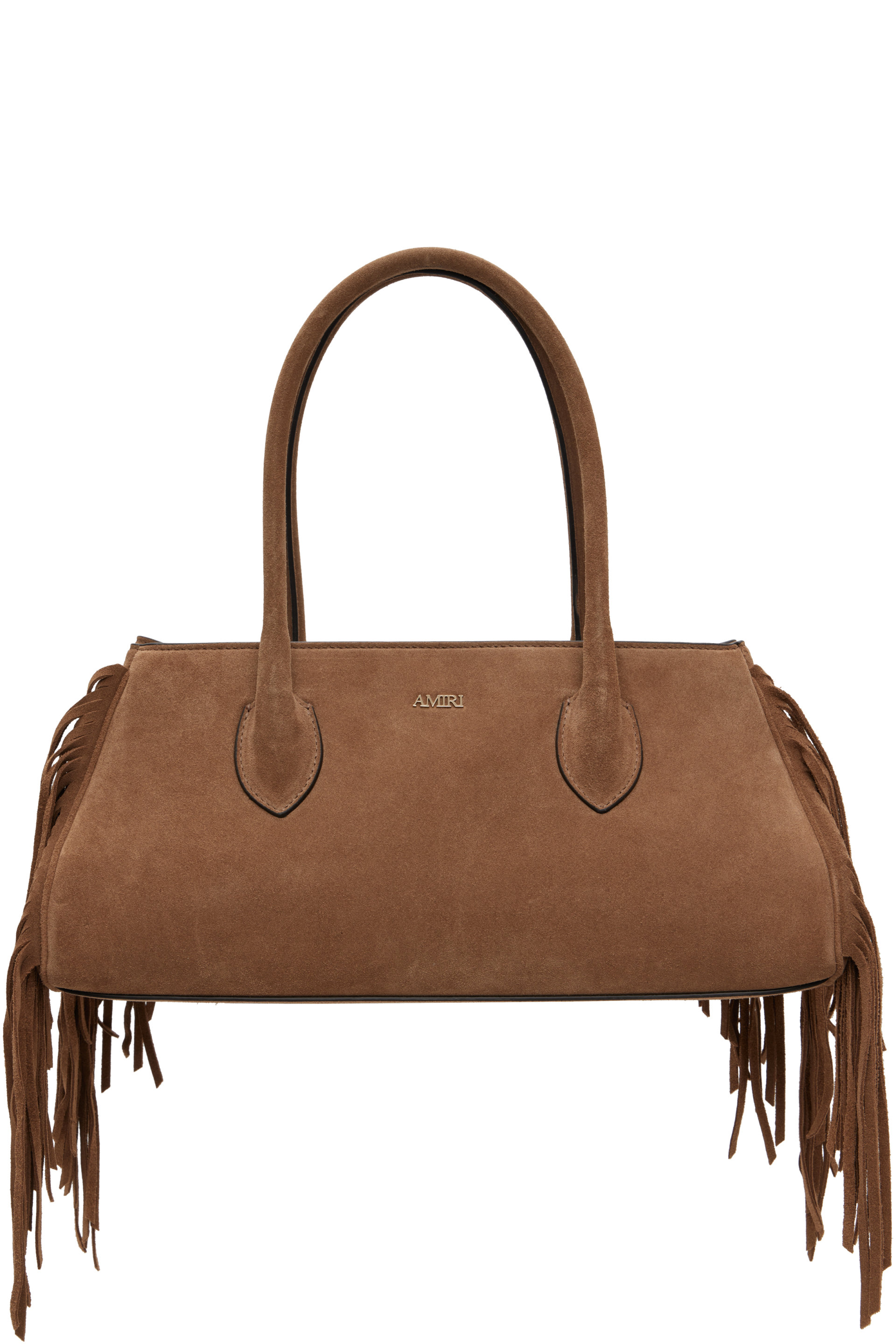 AMIRI - Brown Suede Fringe Honey 40 Shoulder Bag