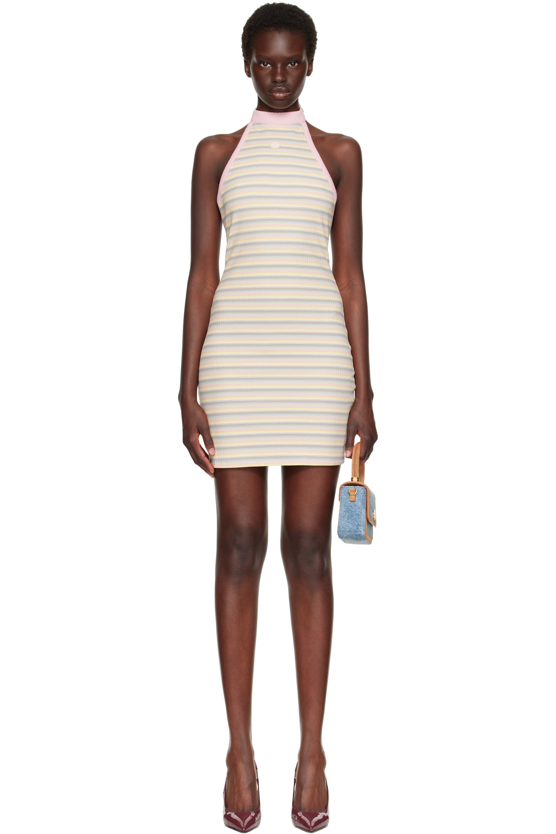 AMIRI - Multicolor MA Striped Halter Minidress