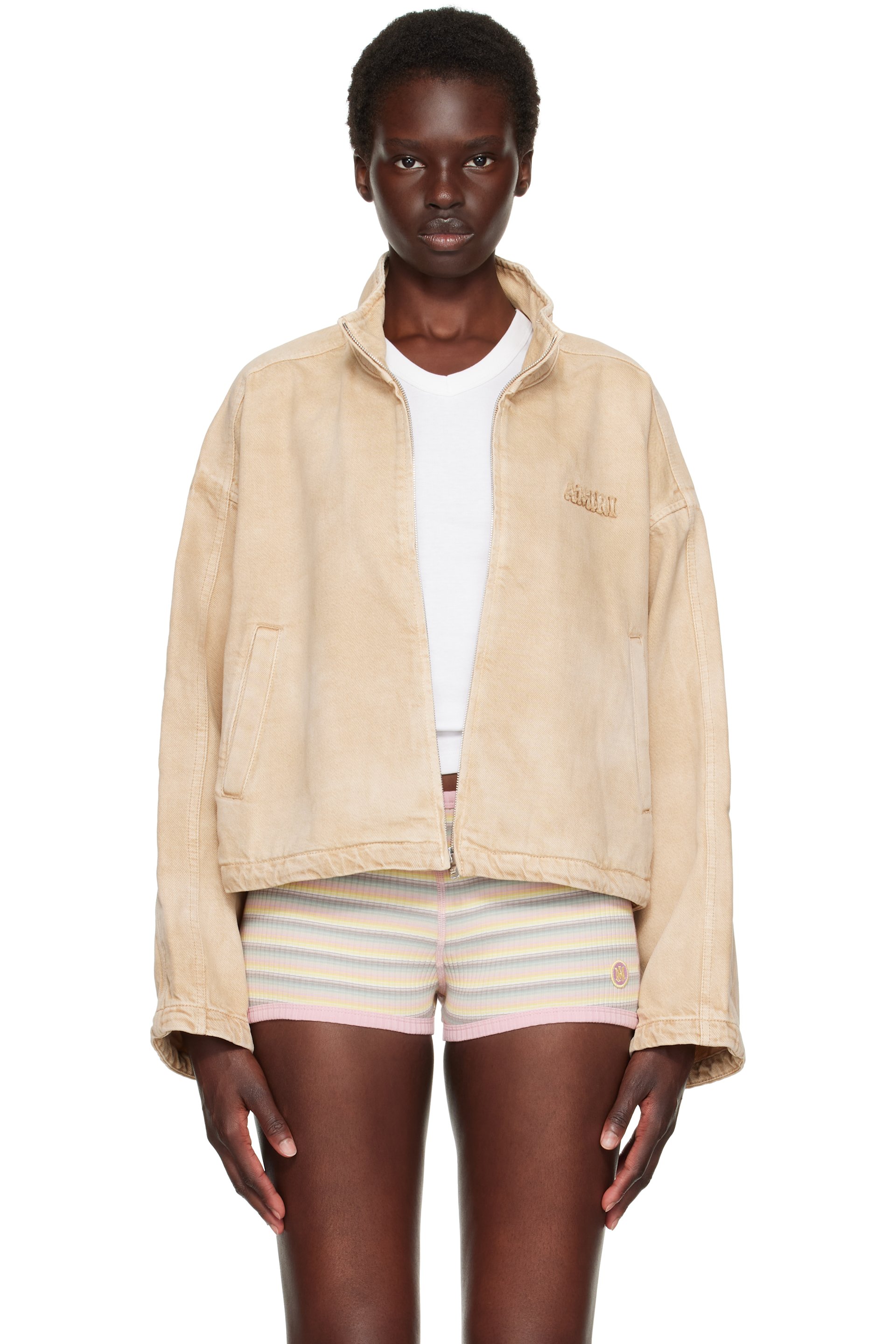 AMIRI - Tan Denim Track Jacket