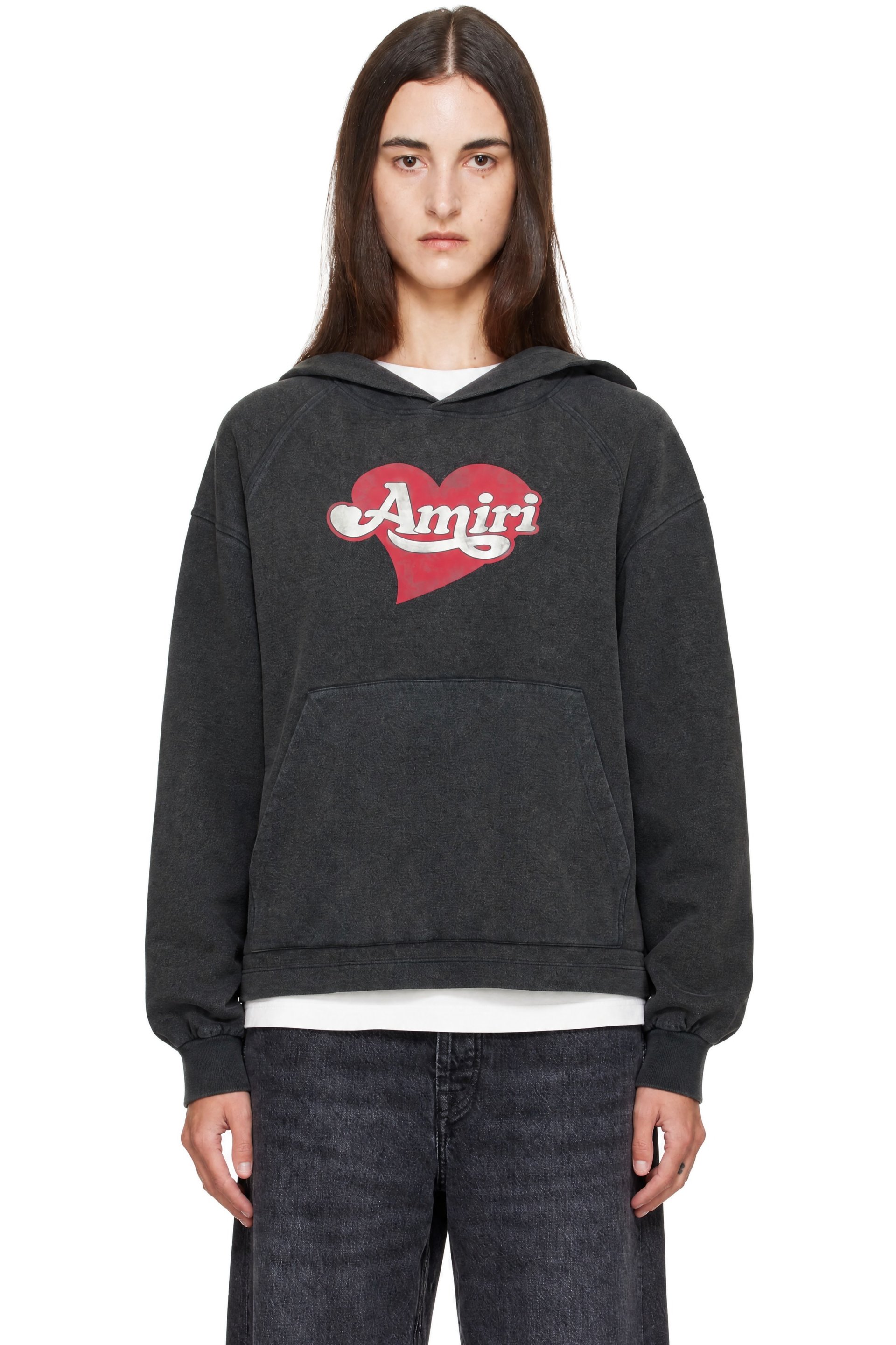 AMIRI - Gray Heart Hoodie