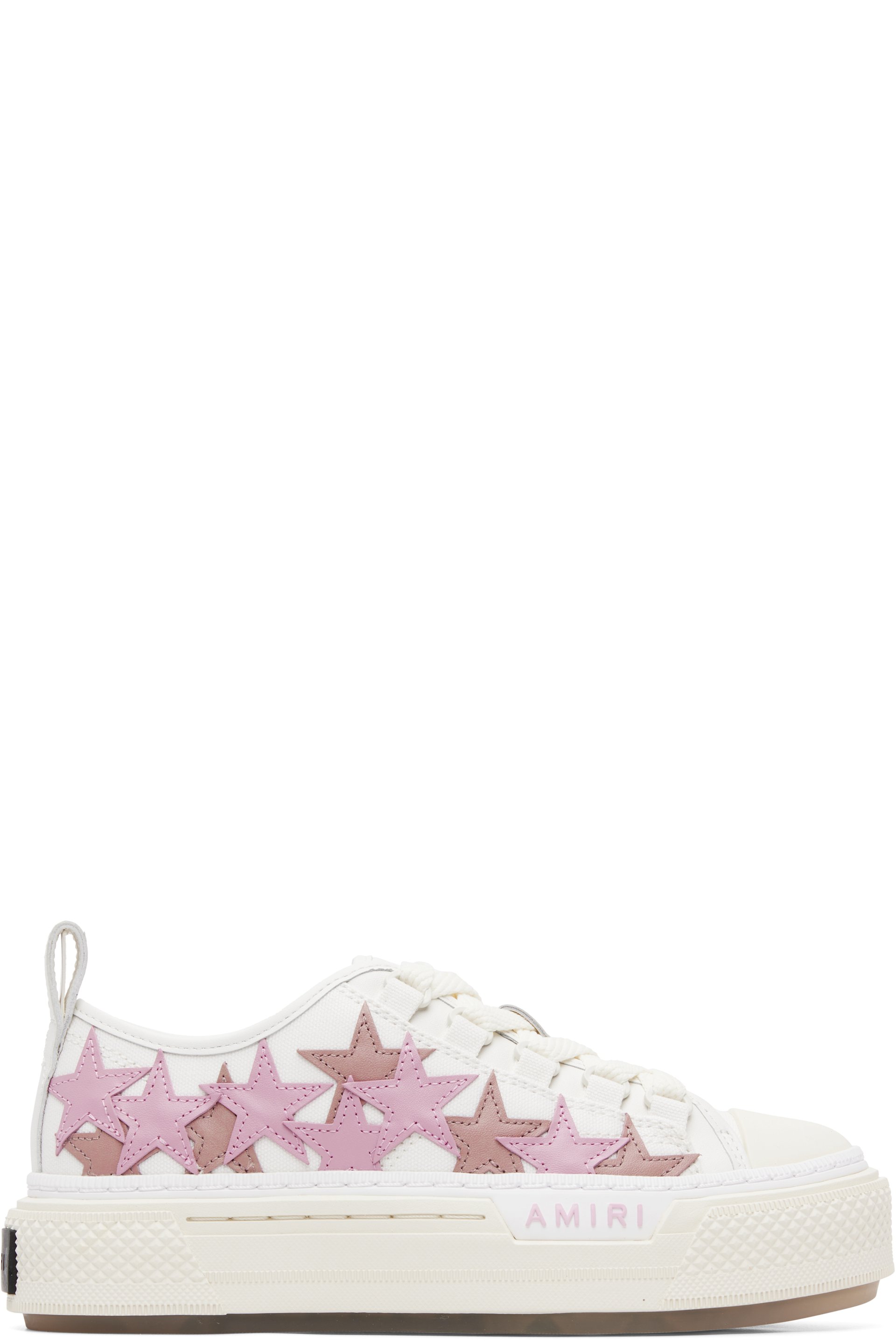AMIRI - White & Pink Stars Court Low Sneakers