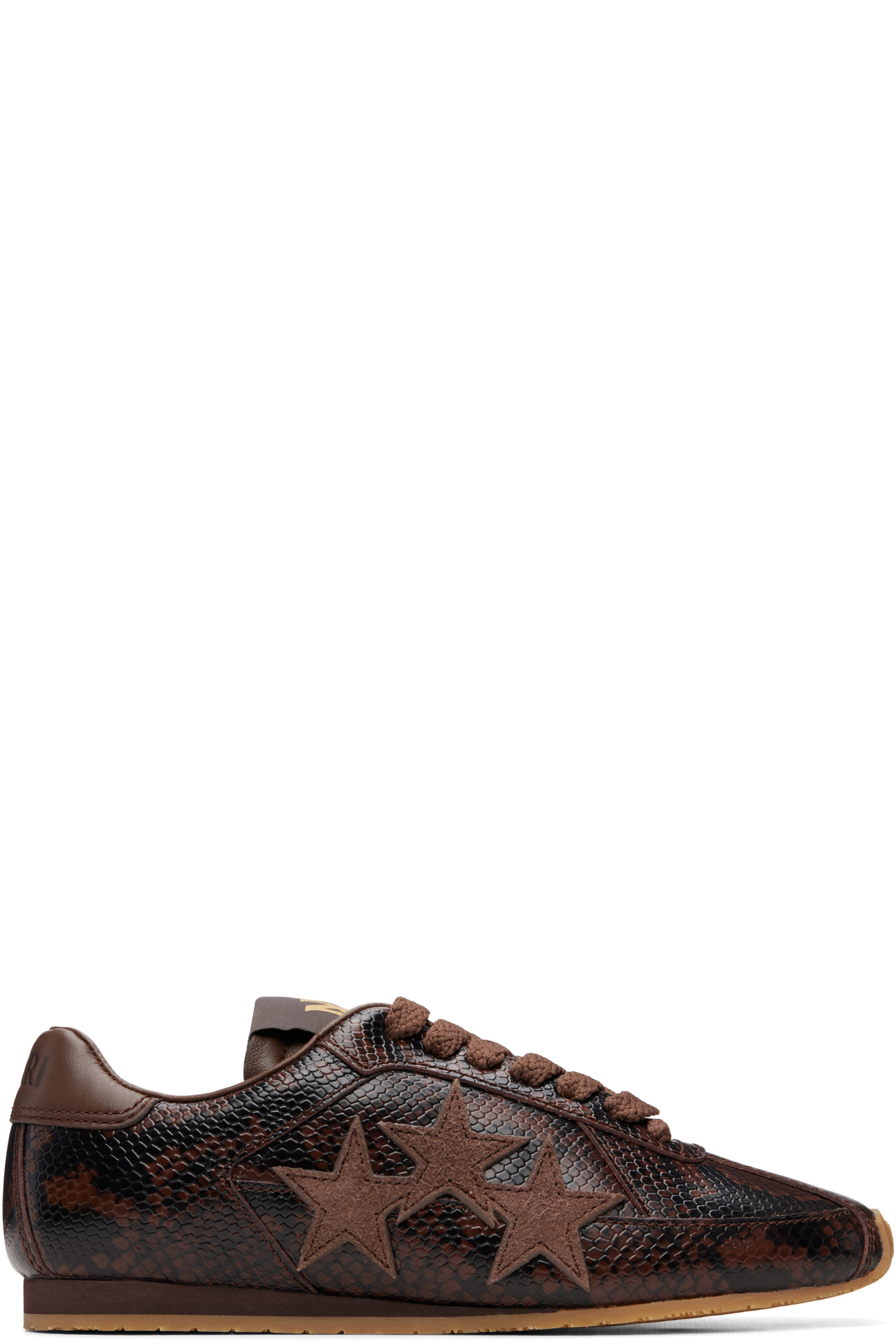 AMIRI - Brown Python Pacific Flat Sneakers
