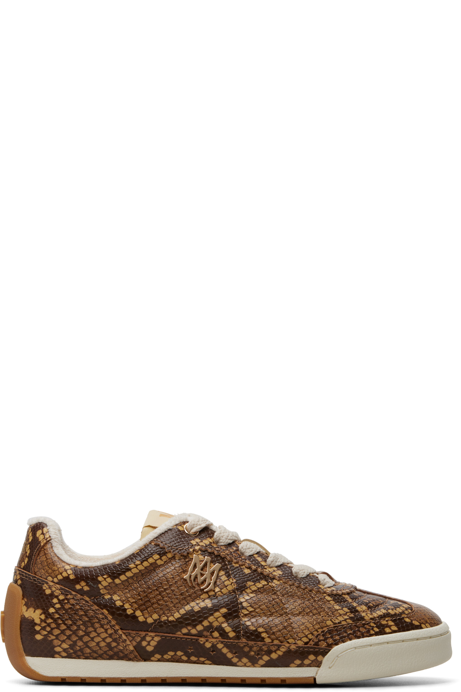 AMIRI - Brown Python Embossed Coastline Sneakers