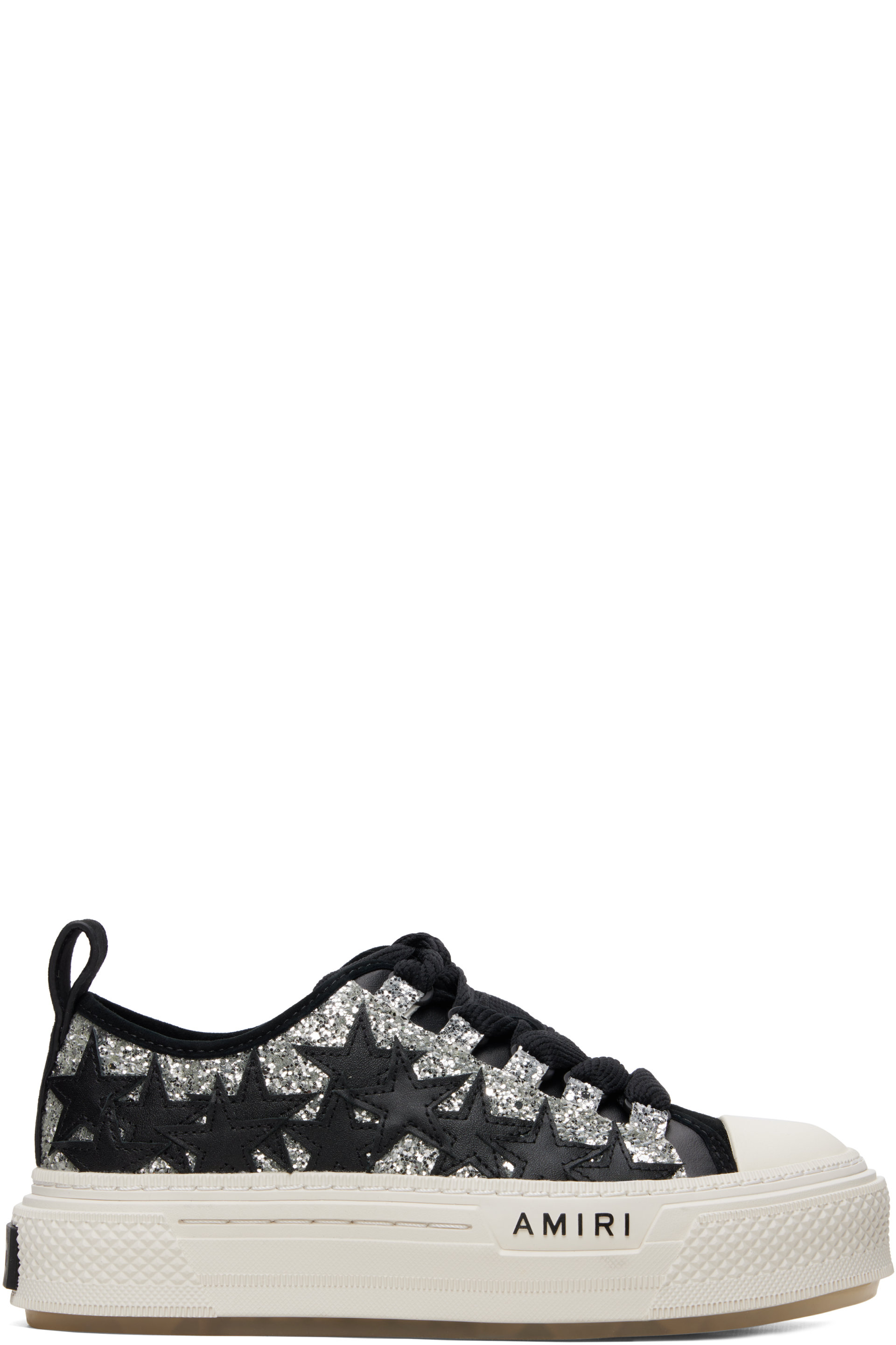 AMIRI - Black & Gray Glitter Stars Court Low Sneakers