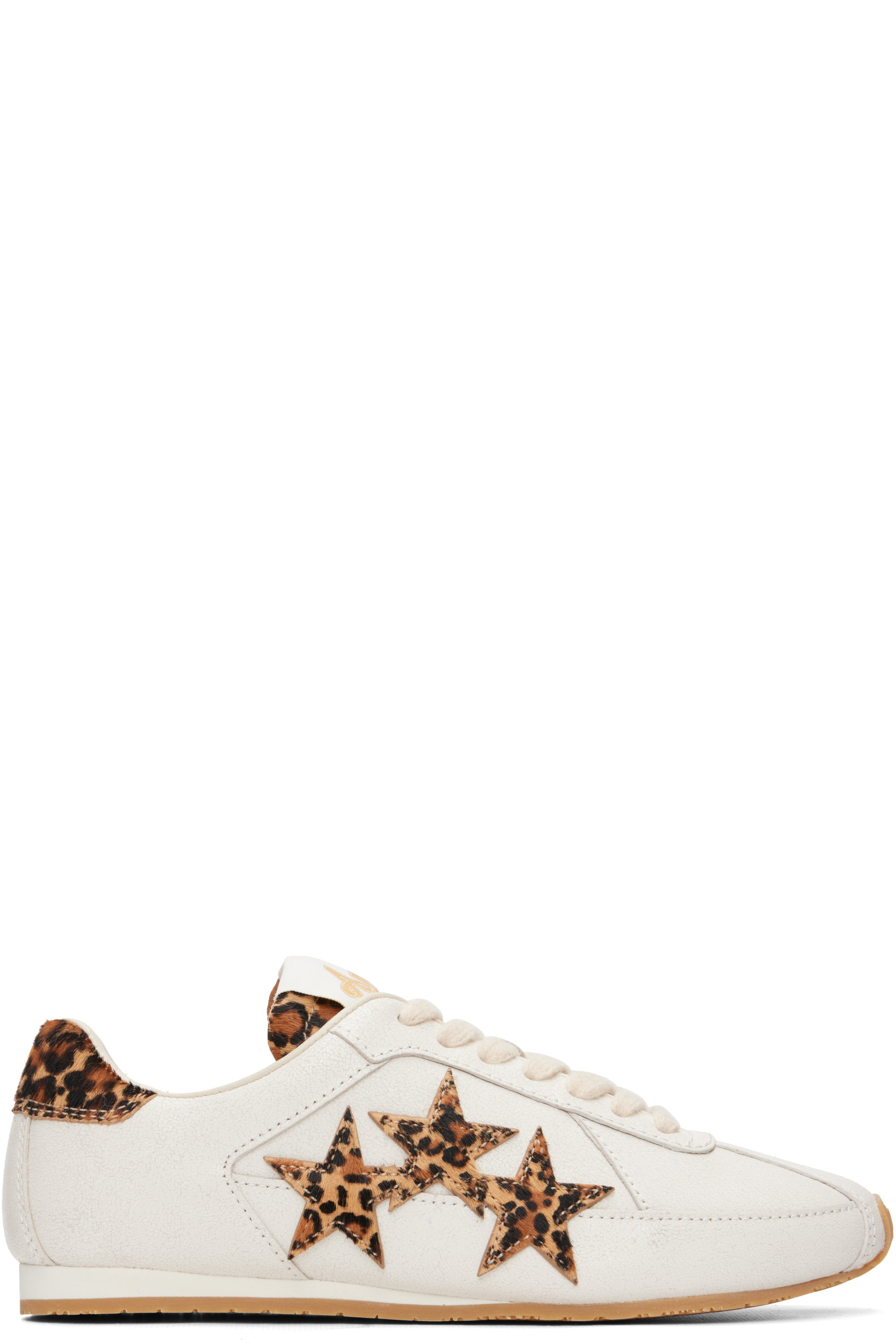 AMIRI - Off-White Leopard Pacific Flat Sneakers