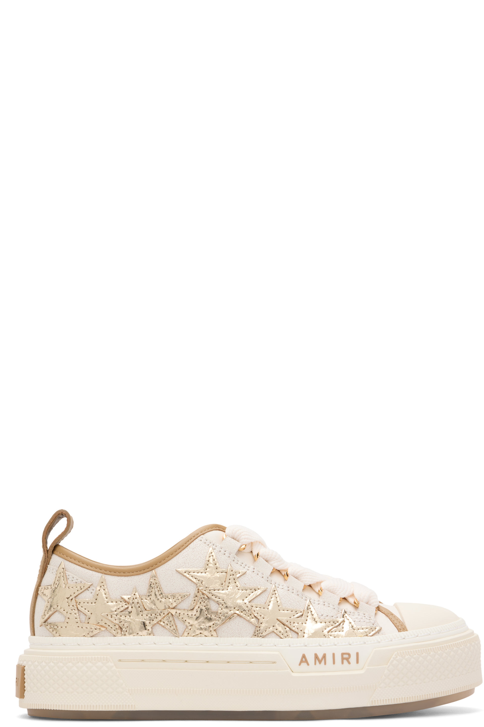 AMIRI - Off-White Metallic Stars Court Low Sneakers