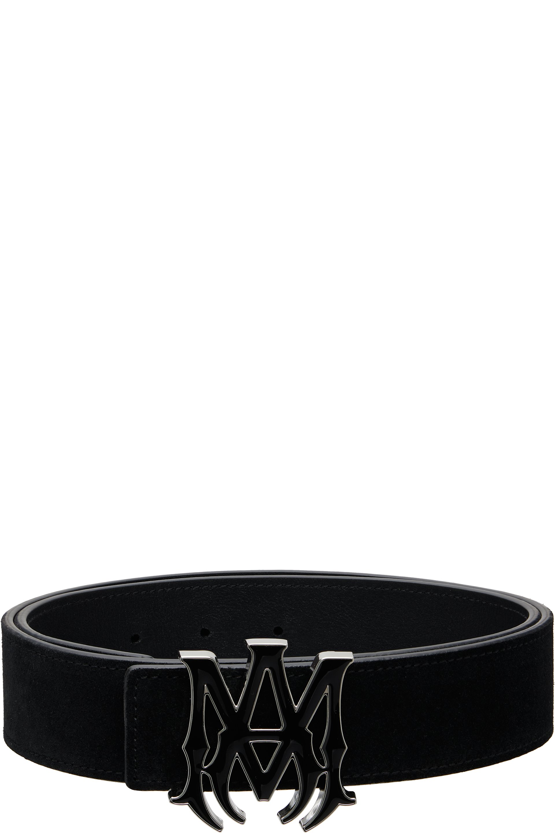 AMIRI - Black 'MA' Suede 4cm Belt