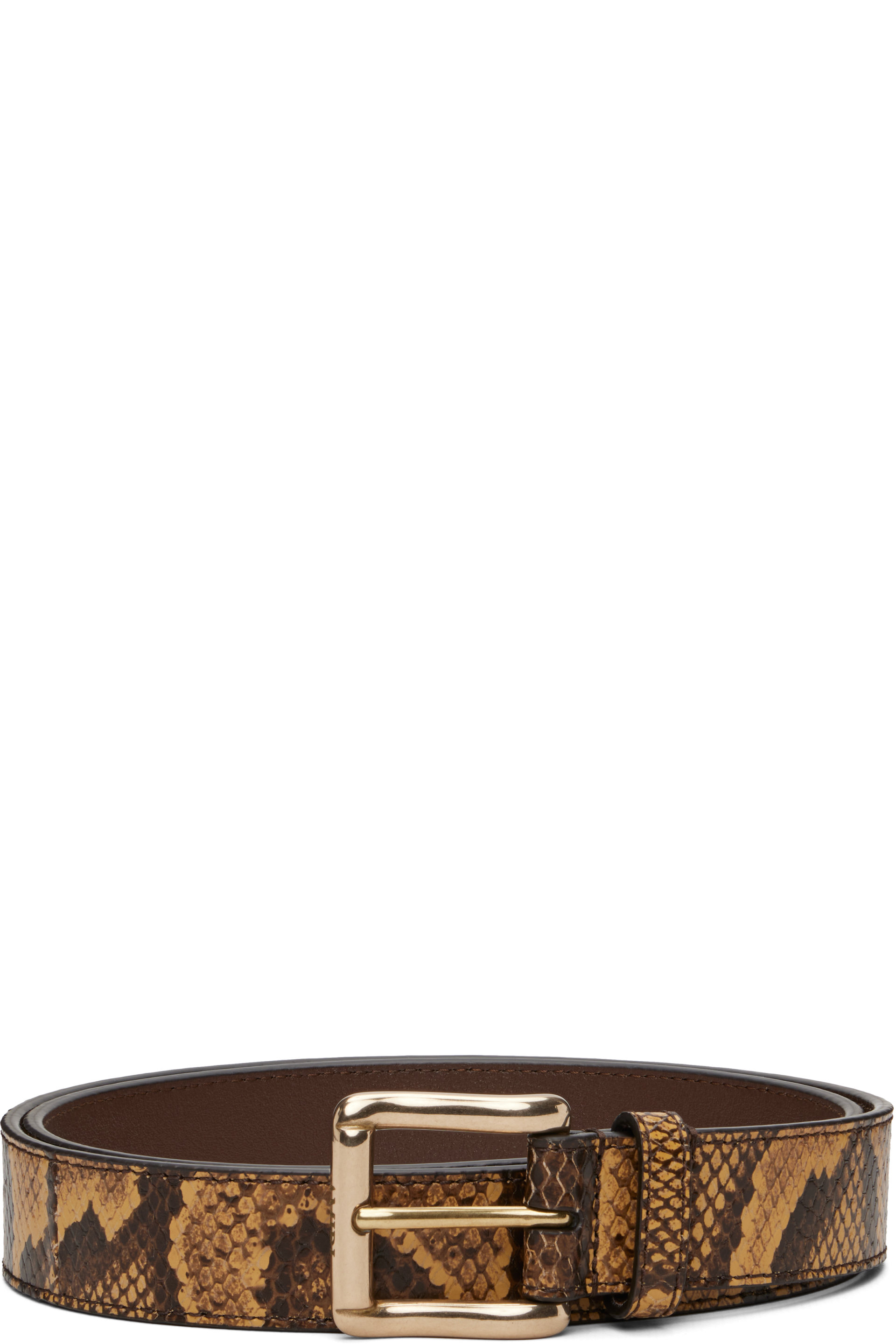 AMIRI - Brown Python Square Belt