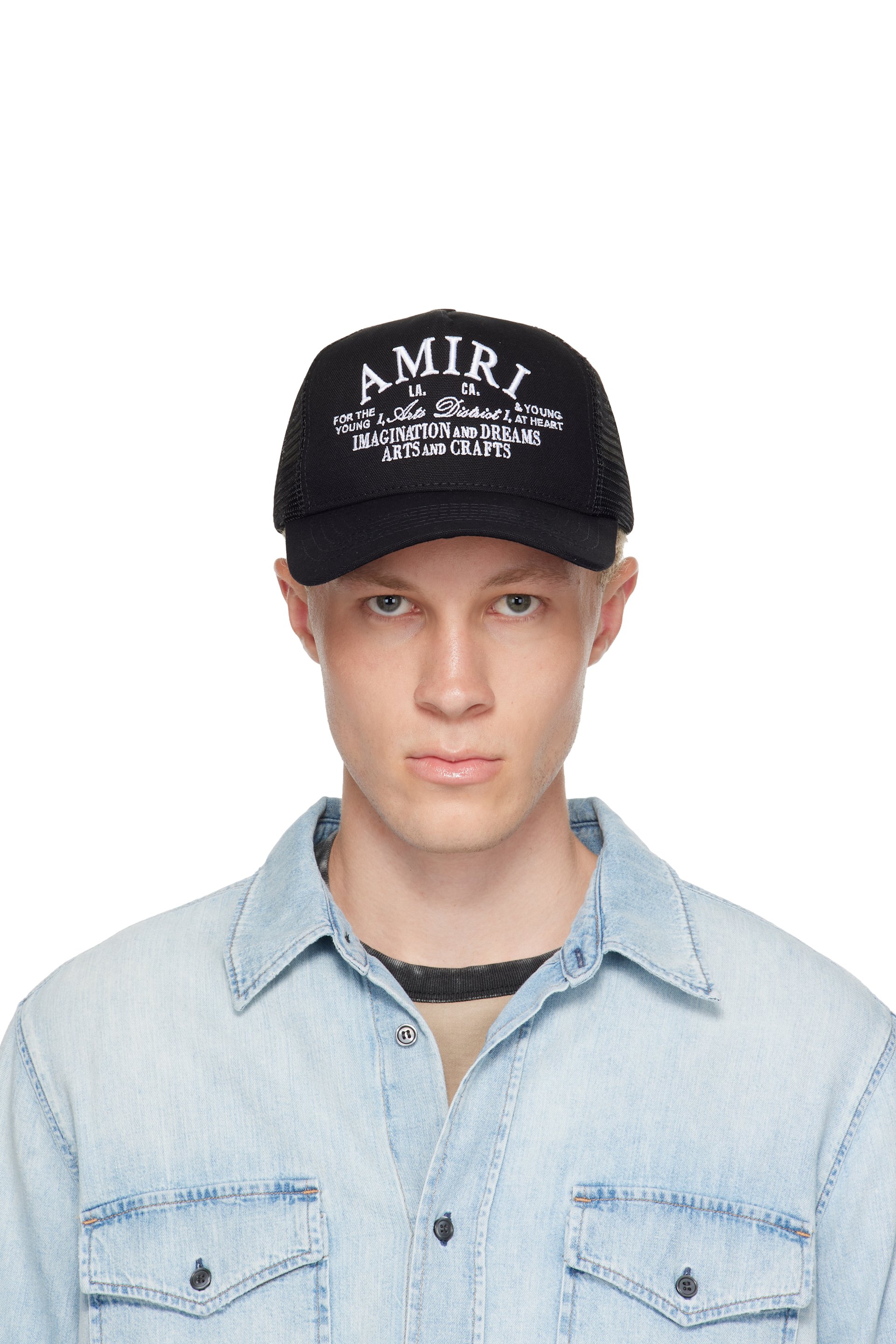 AMIRI - Casquette de camionneur noire à logo Arts District