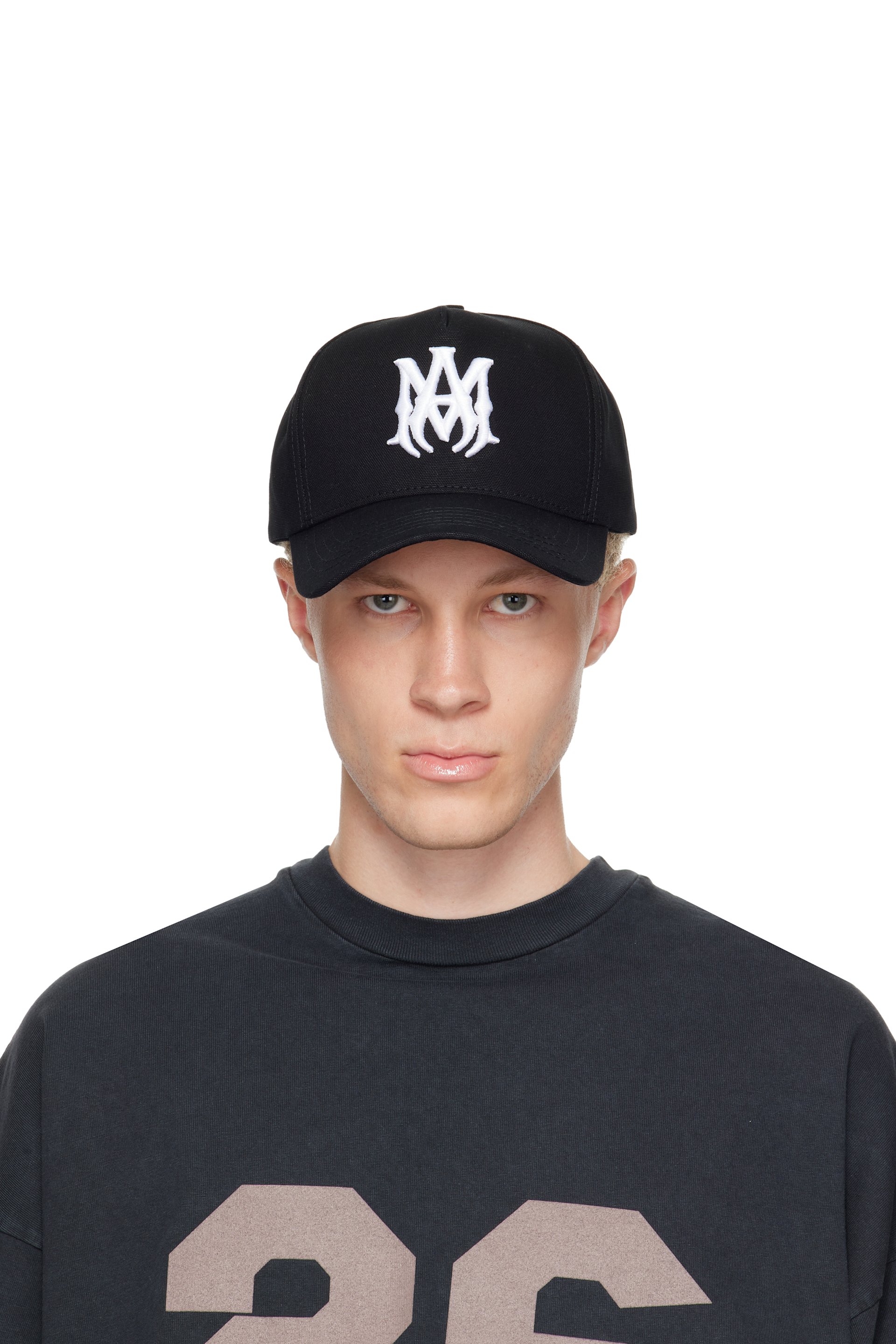 AMIRI - Casquette noire en canevas à monogramme