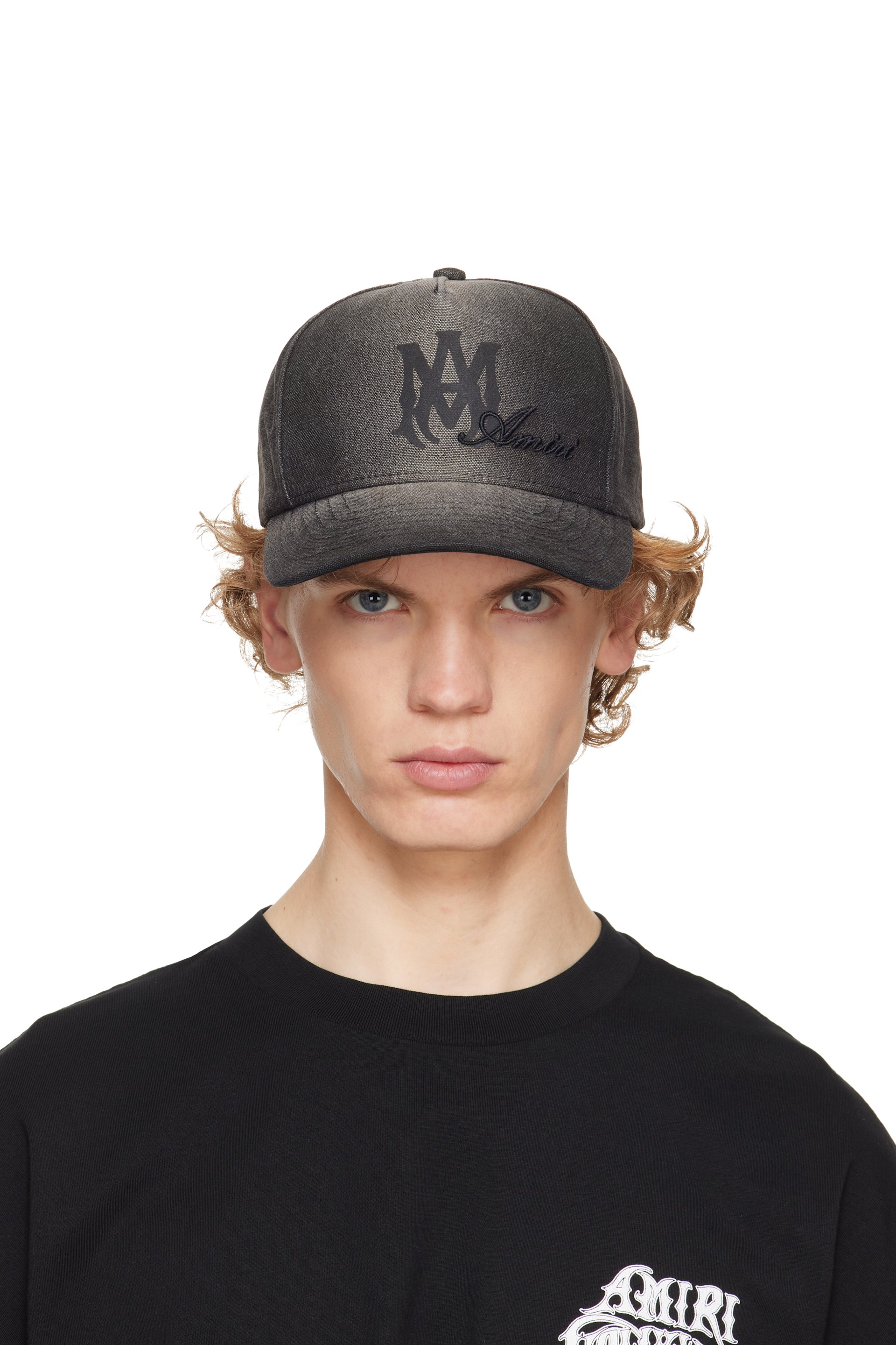 AMIRI - Black 'MA' Script Canvas Cap