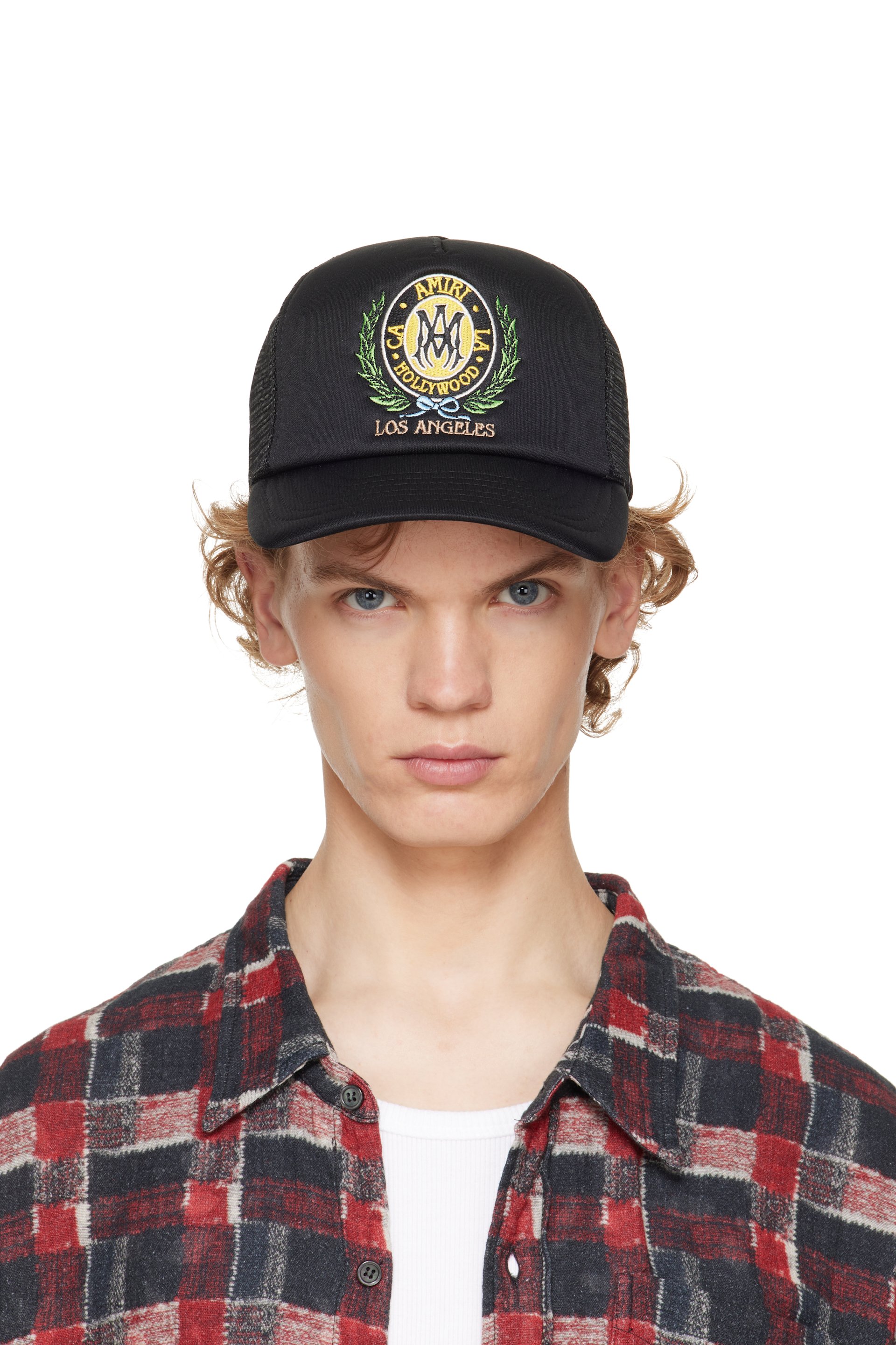 AMIRI - Black 'MA' Crest Trucker Hat
