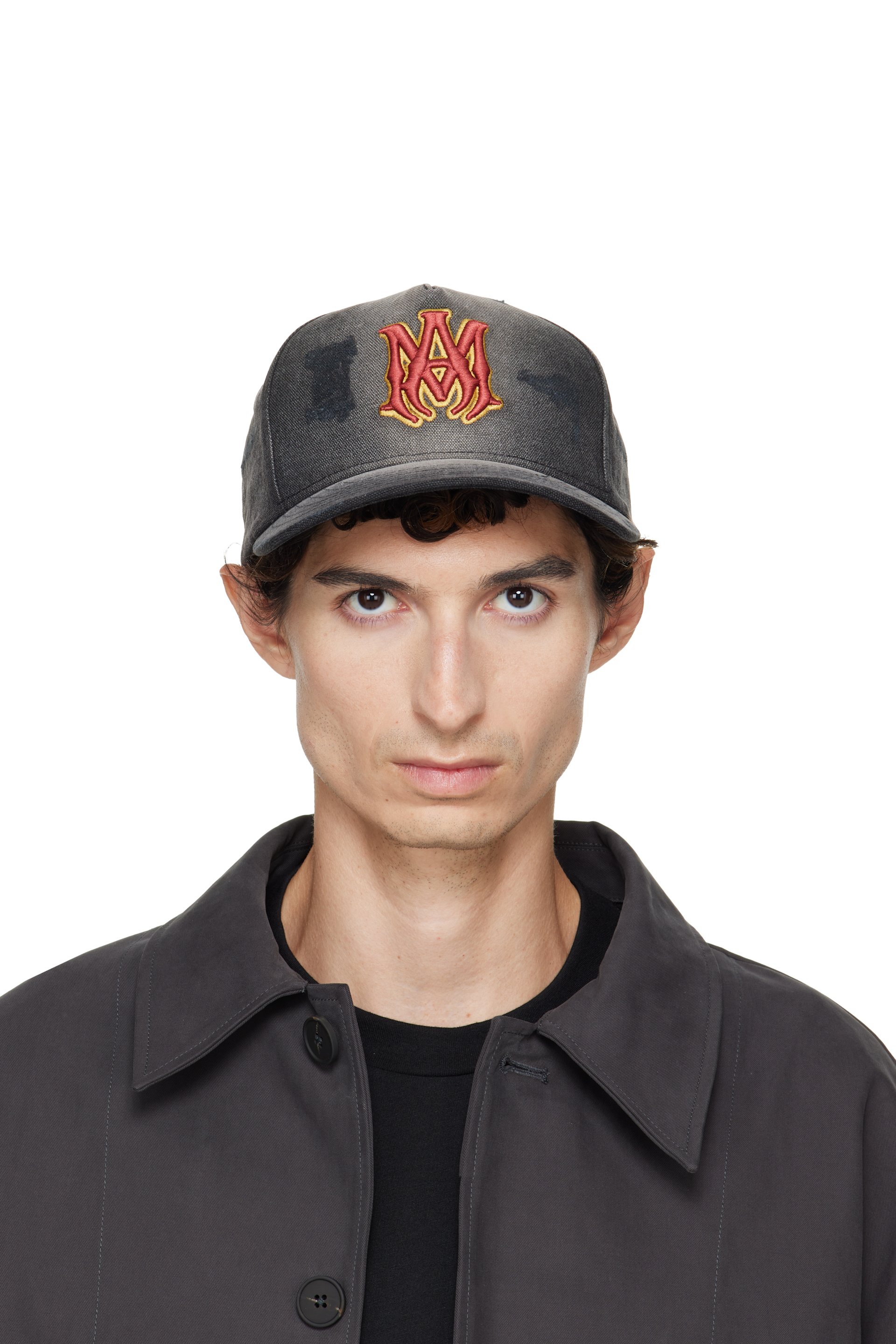 AMIRI - Black MA Outline Canvas Cap