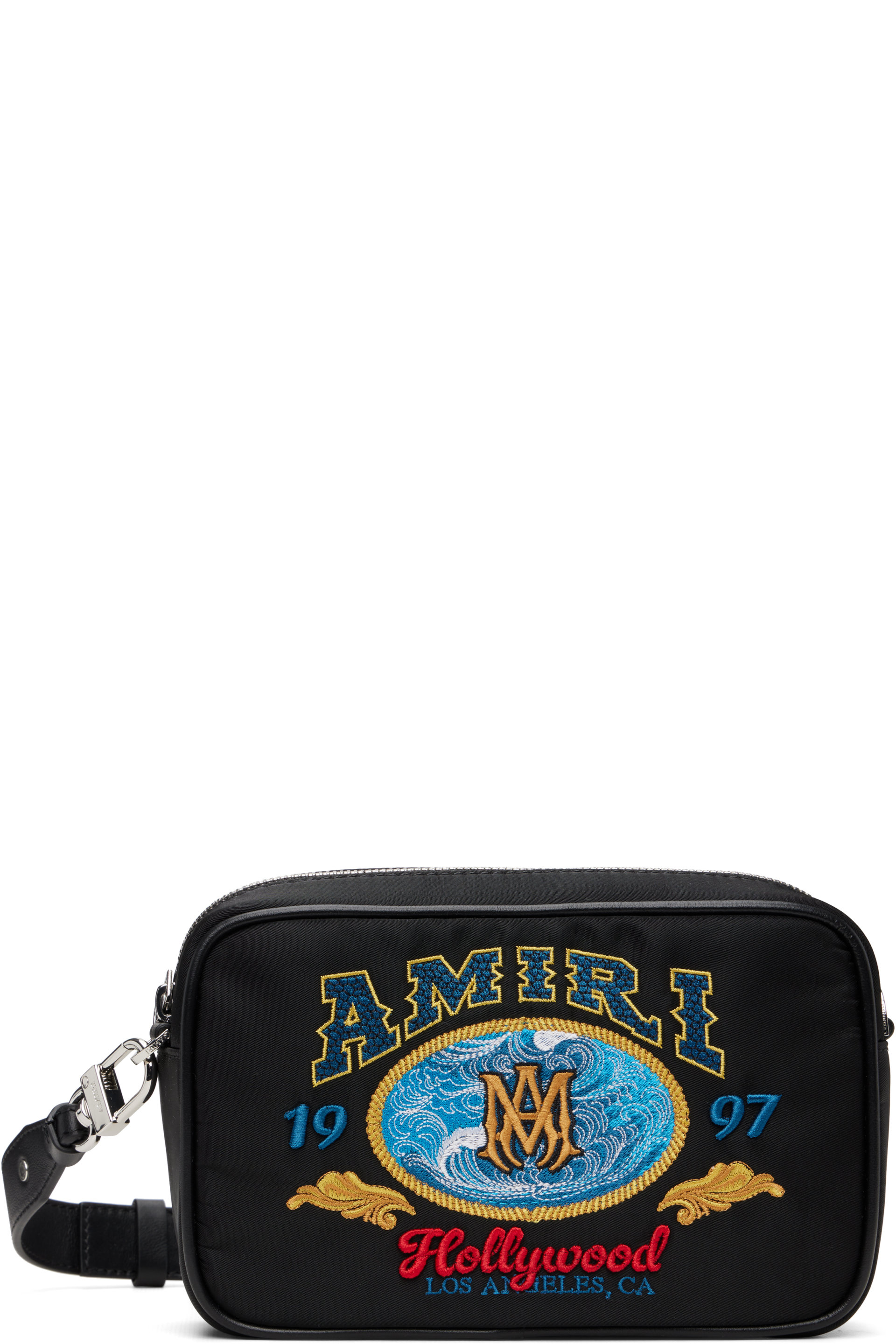 AMIRI - Black Embroidered Logo Camera Bag