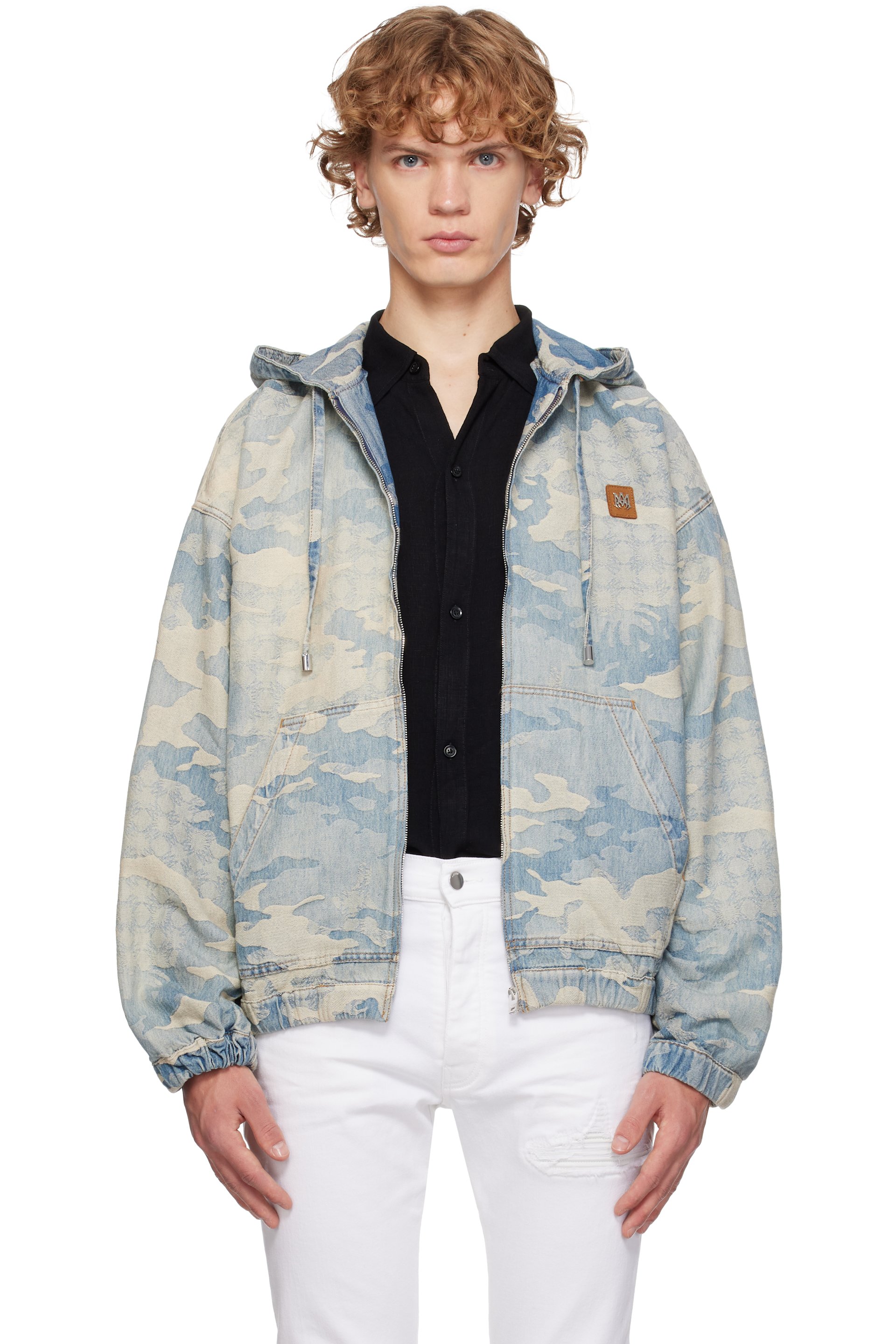 AMIRI - Blue Camo Jacquard Denim Jacket