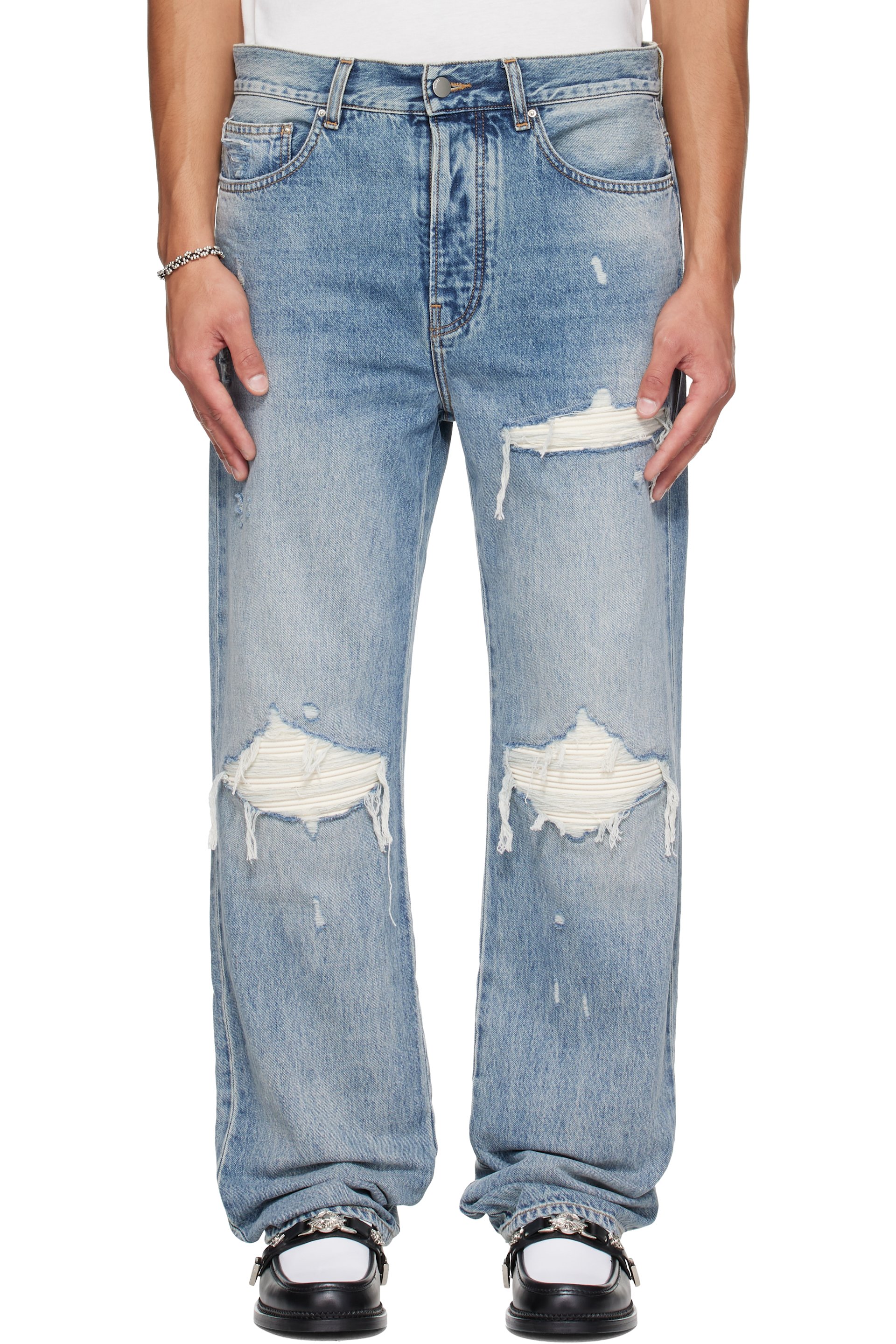 AMIRI - Indigo Suede Straight MX1 Jeans