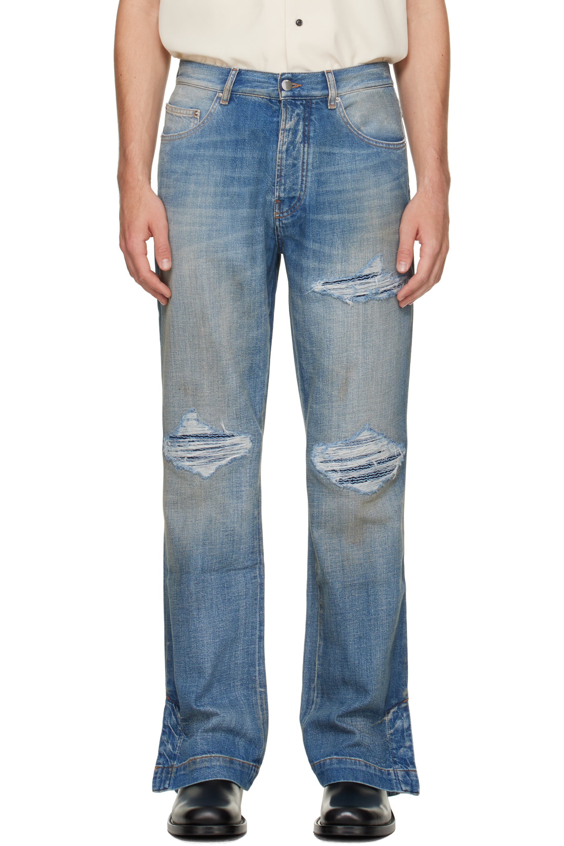 AMIRI - Blue Straight Flare MX1 Jeans