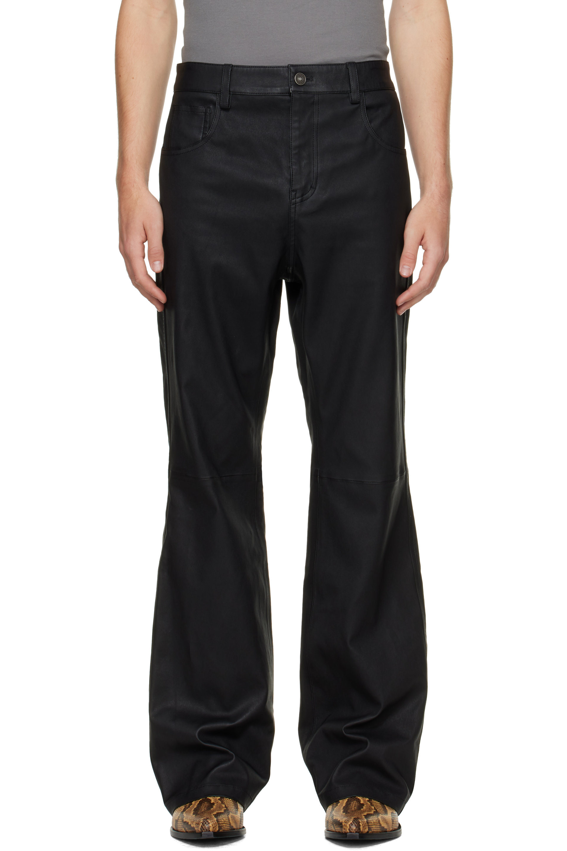 AMIRI - Black Vintage Cut Leather Pants