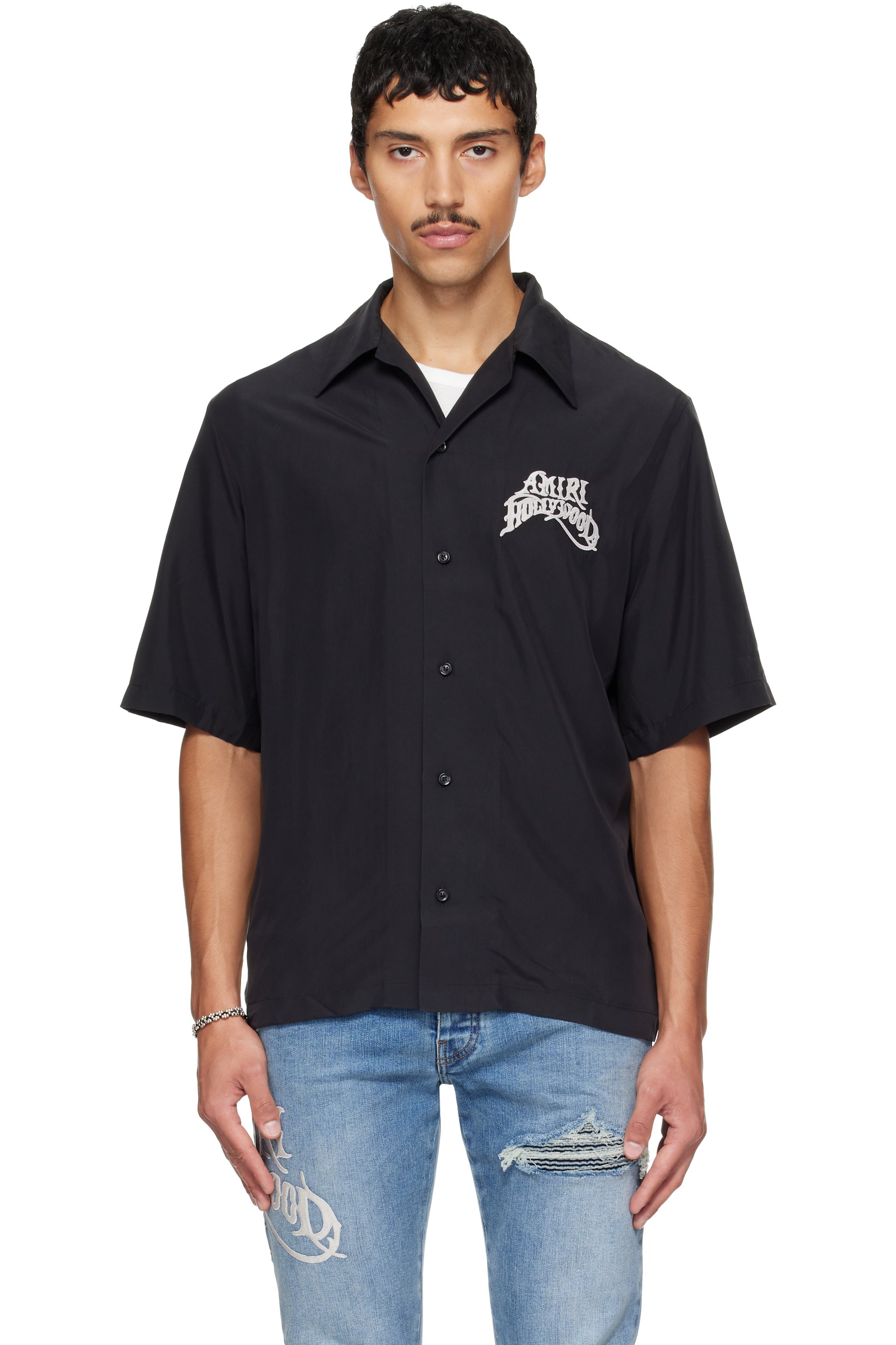 AMIRI - Black 'Amiri Hollywood' Camp Shirt