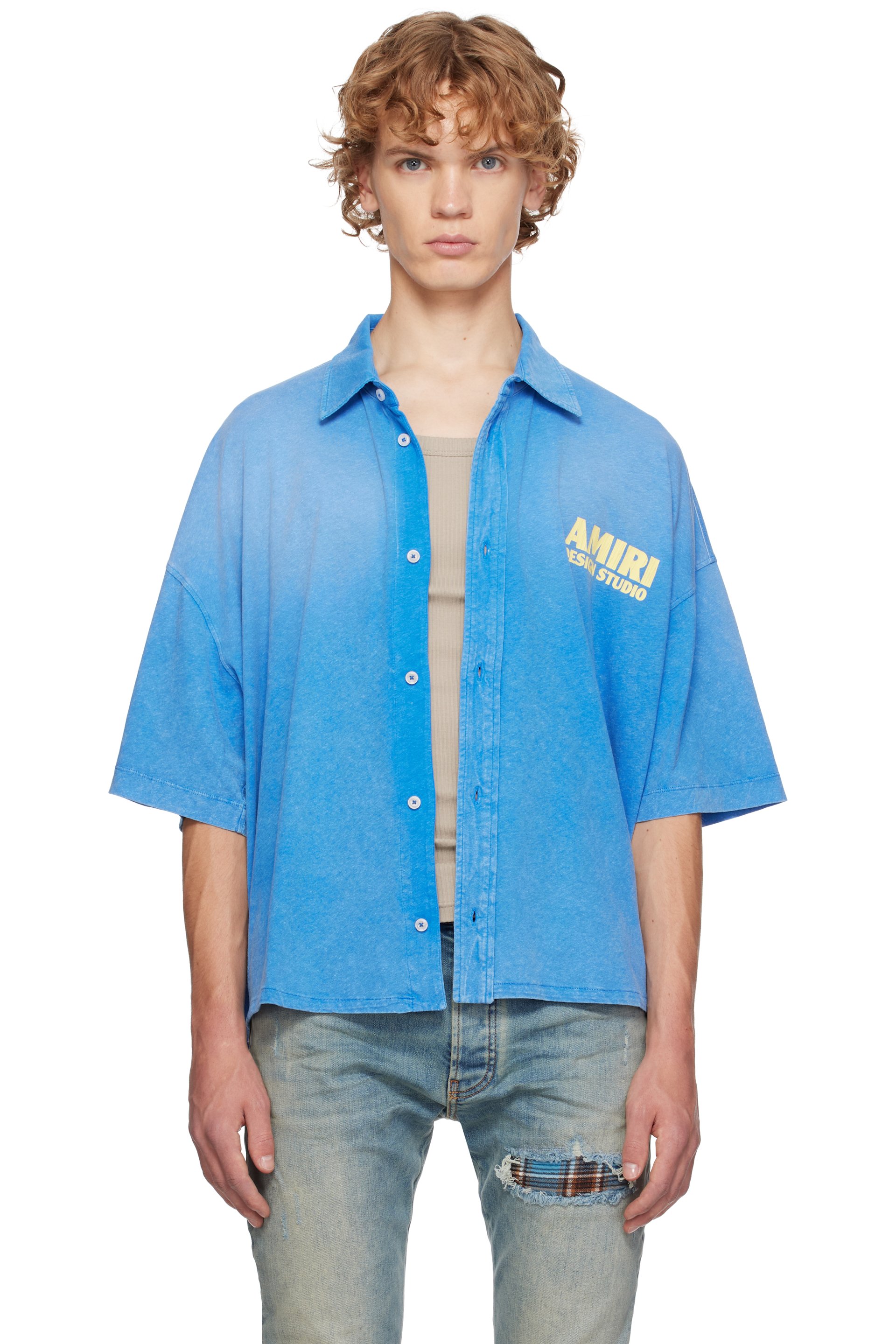 AMIRI - 蓝色 Amiri 1994 Camp 衬衫