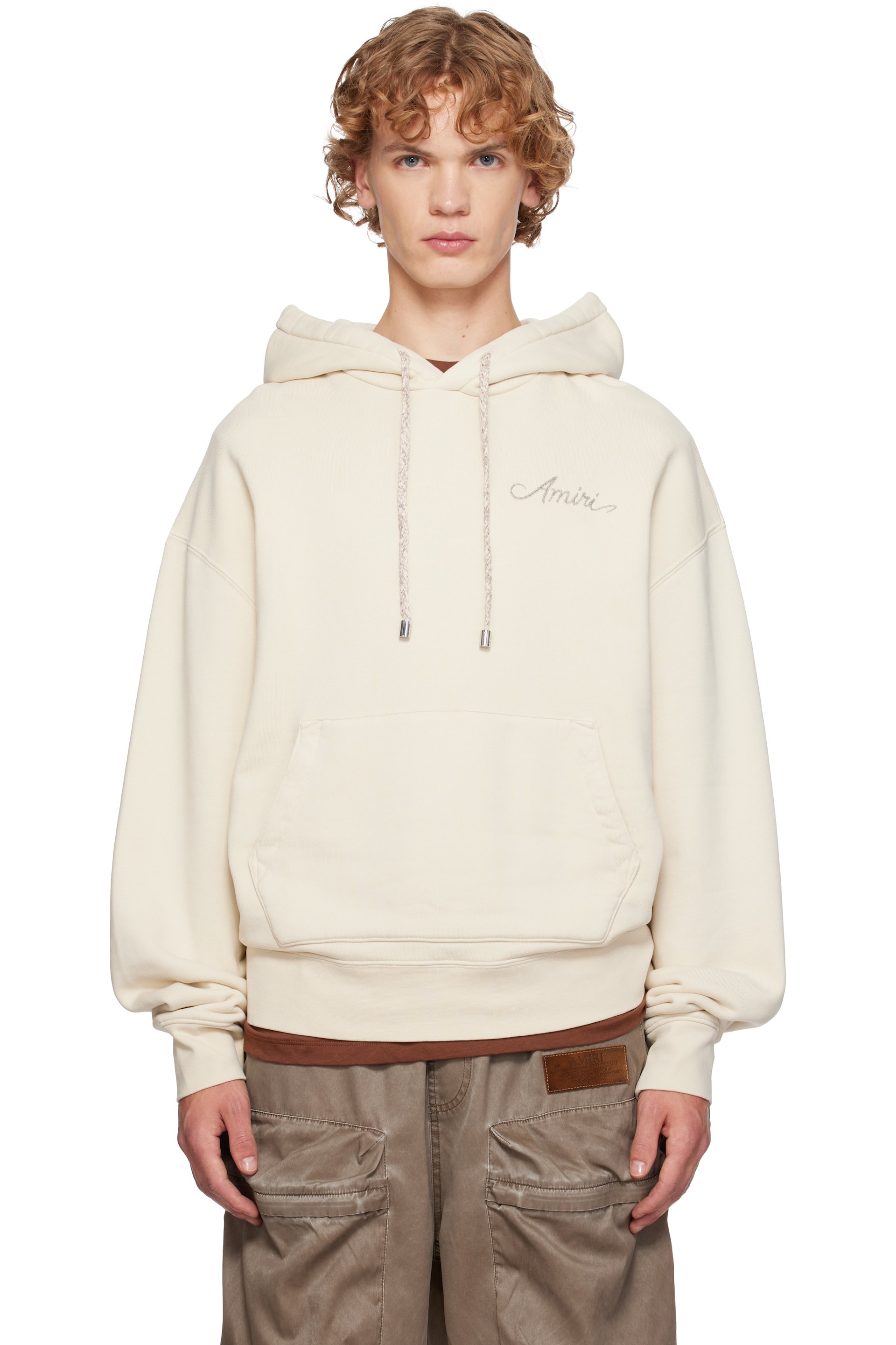 AMIRI - Beige MA Quad Checkerboard Hoodie