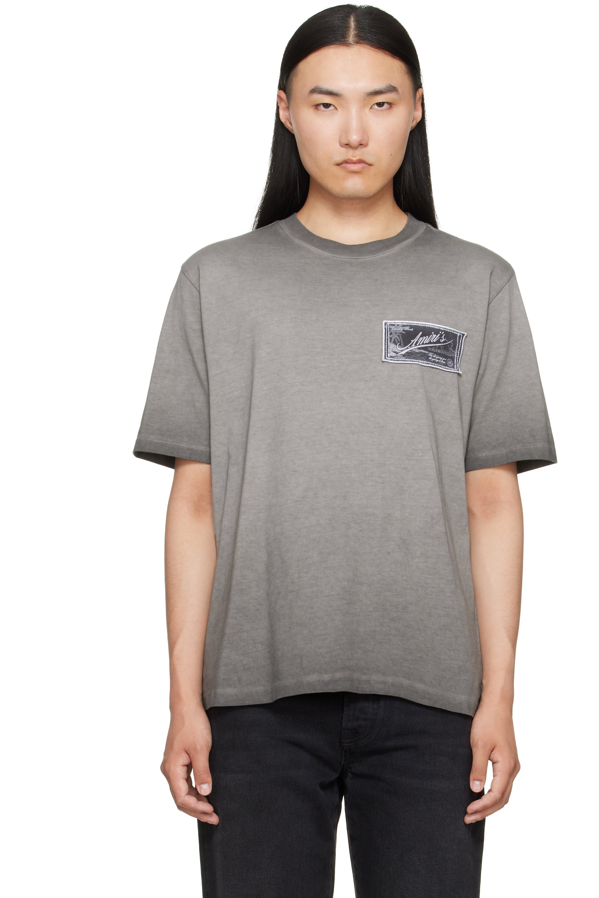 AMIRI - 灰色 Amiri Quality Goods Label T 恤