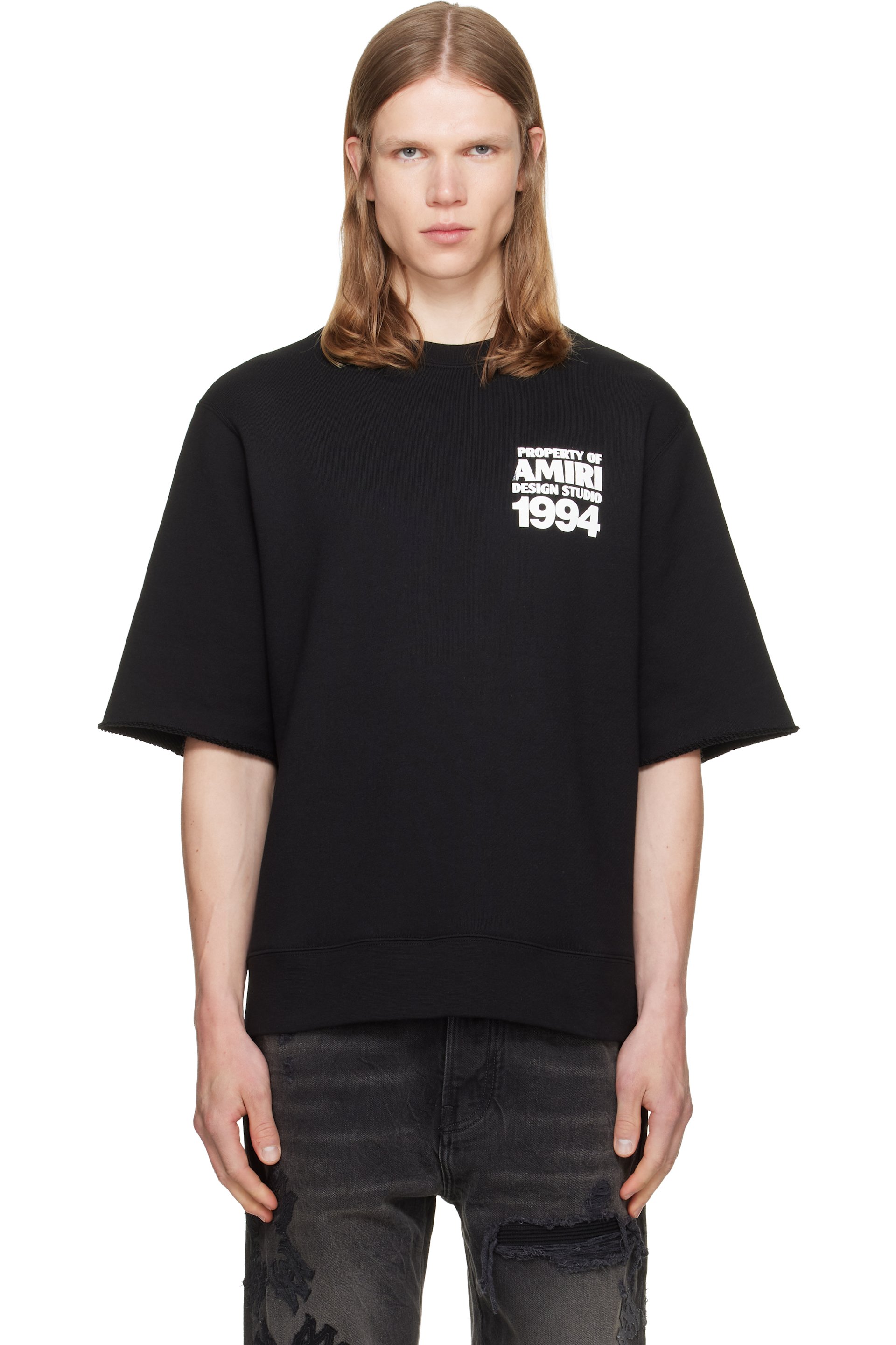 AMIRI - Black 'AMIRI 1994' Cutoff Crew T-shirt