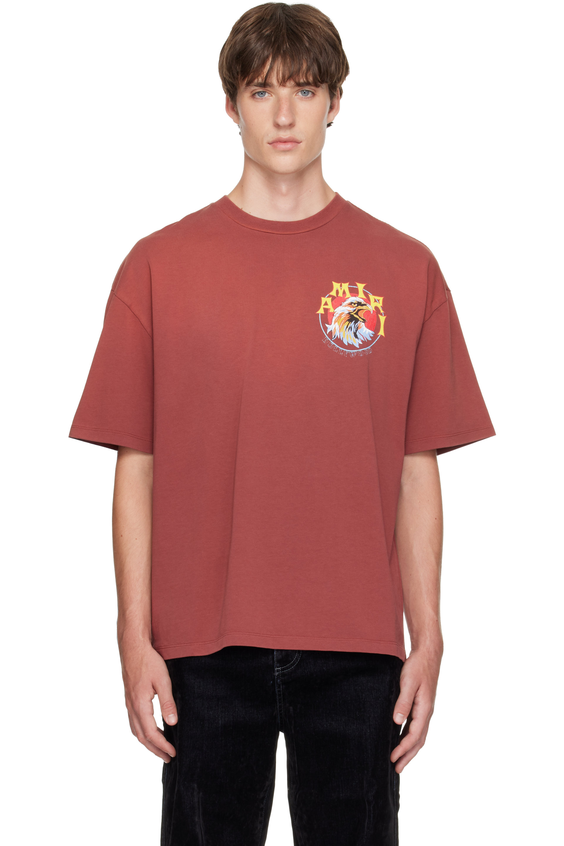 AMIRI - Red 'Amiri Eagle' OS T-shirt