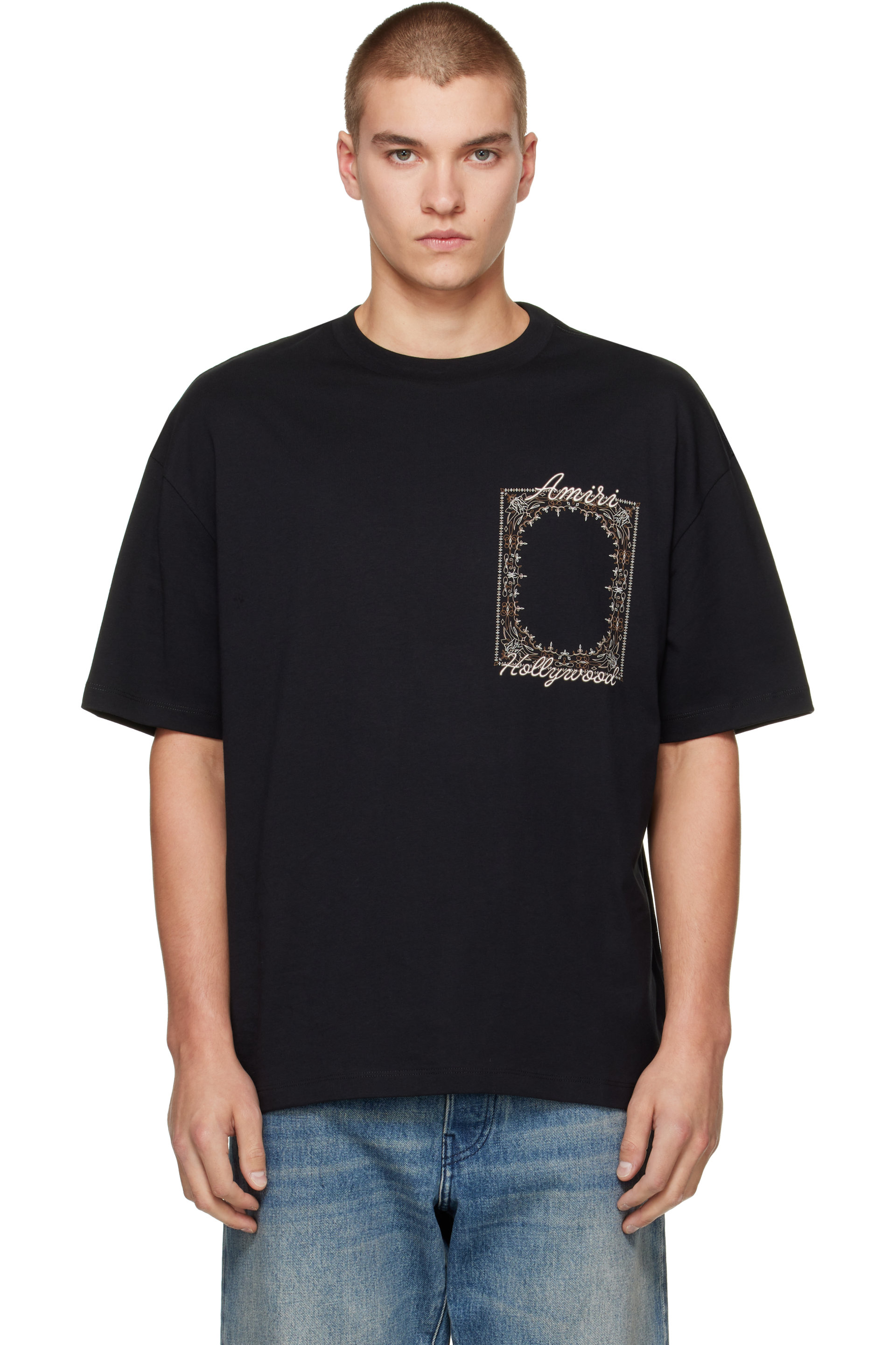 AMIRI - Black MA Quad Bandana T-shirt
