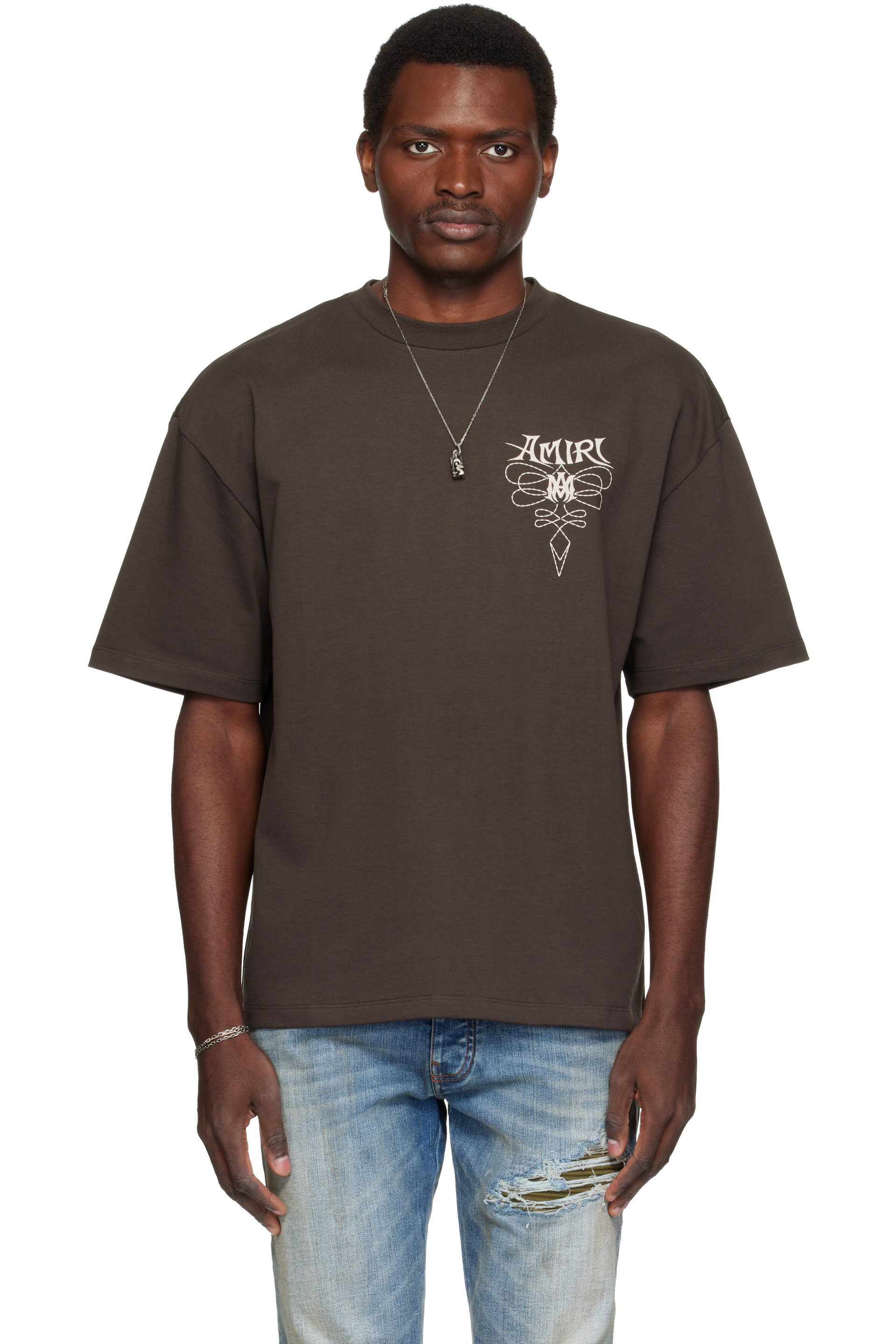 AMIRI - Brown 'Amiri Lasso' Oversized T-shirt