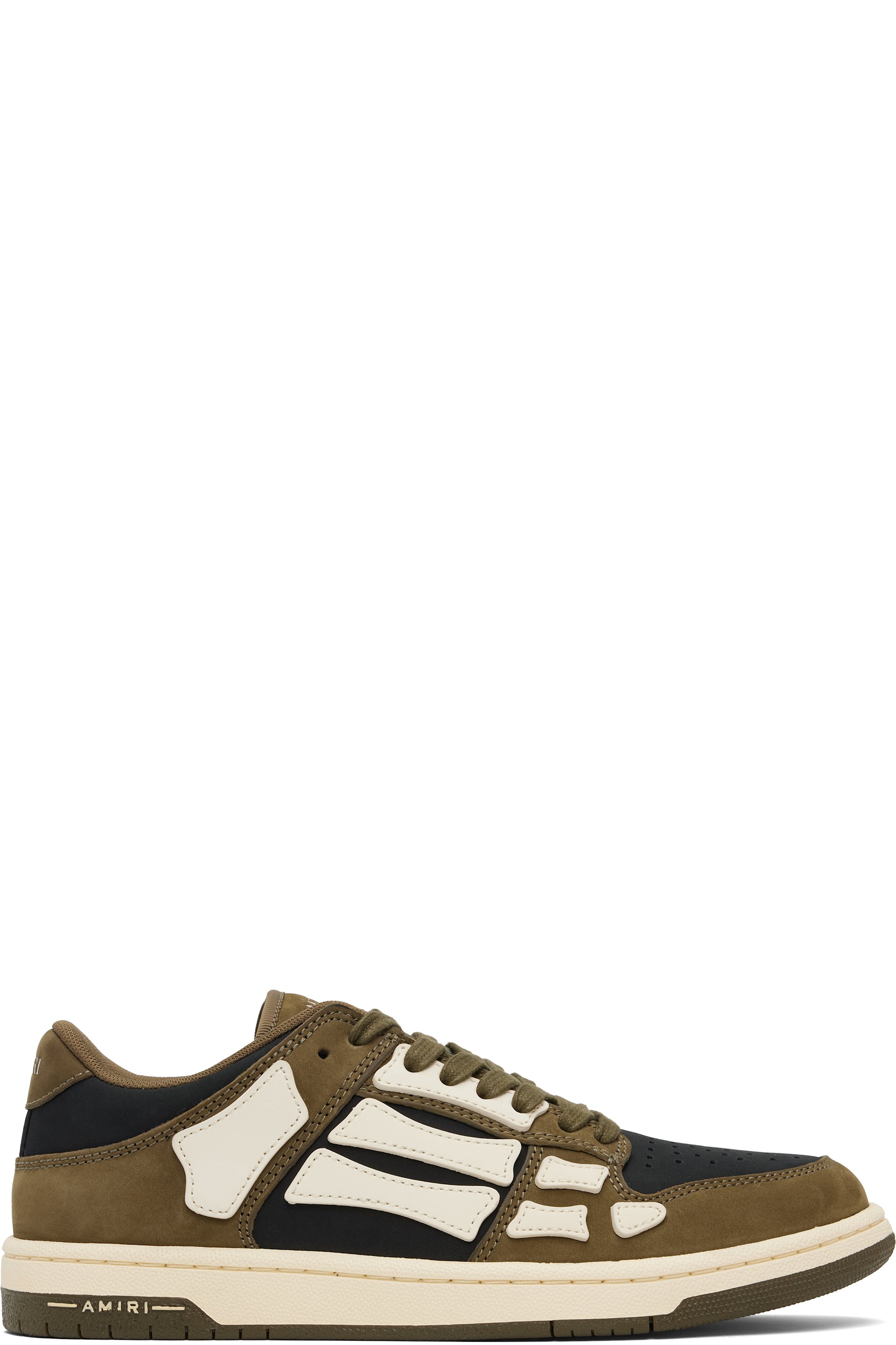 AMIRI - Khaki & Black Skel Top Low Sneakers