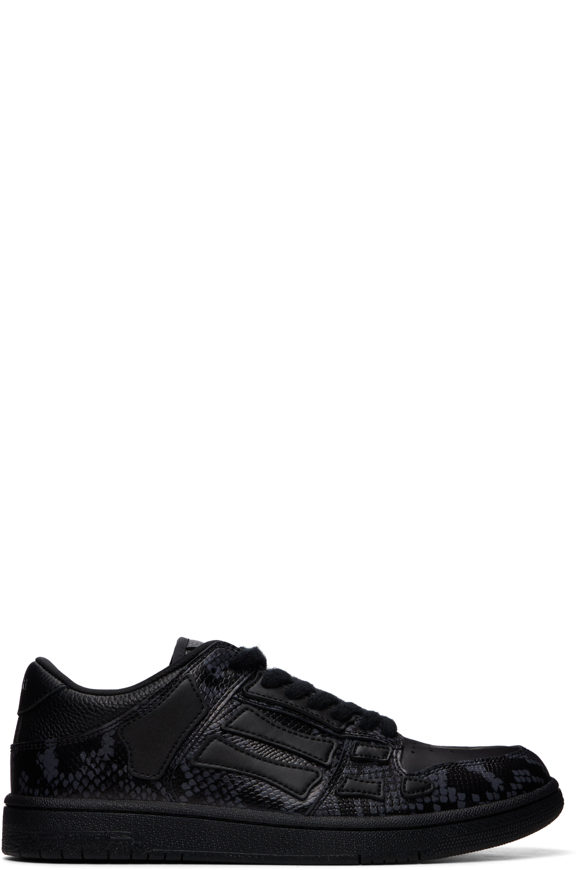 AMIRI - Black Printed Python Skel Top Low Sneakers