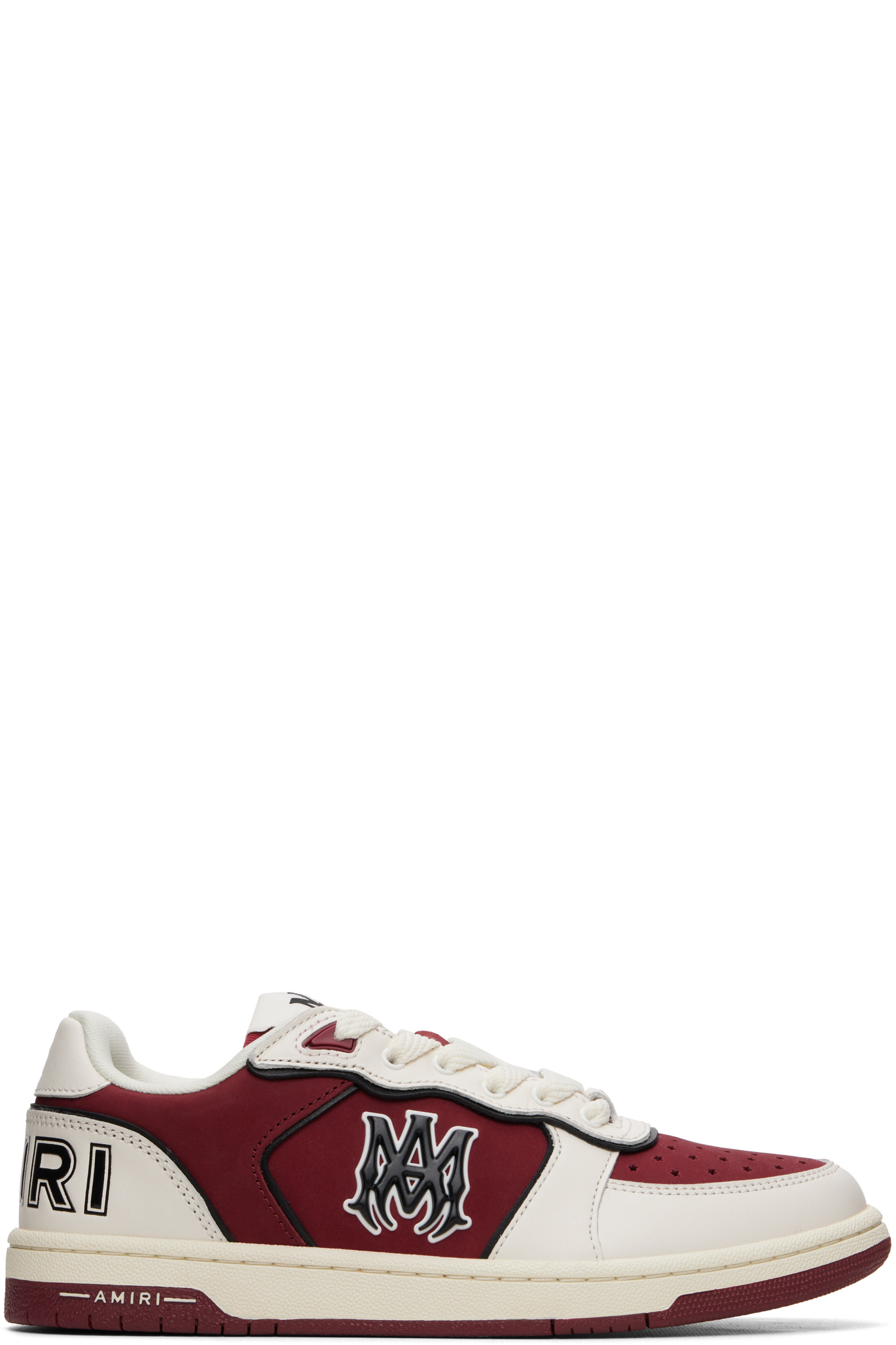 AMIRI - White & Burgundy Newport Sneakers