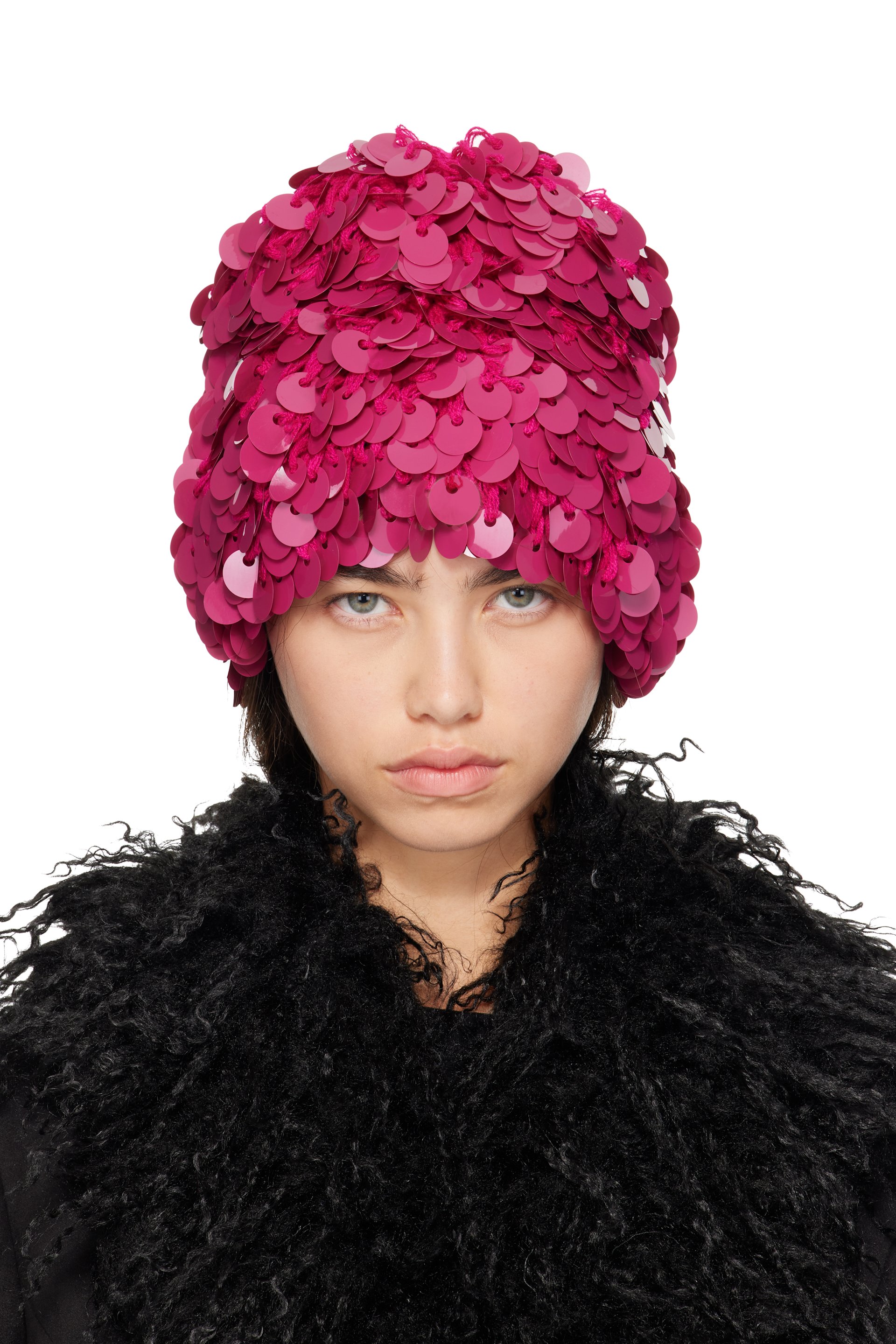 Anna Sui - Pink Pailettes Beanie