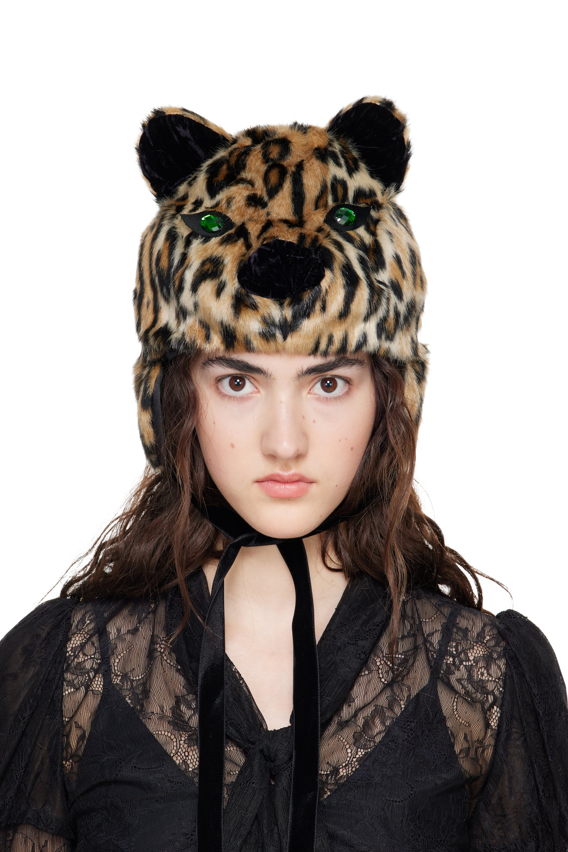Anna Sui - Brown Leopard Hat