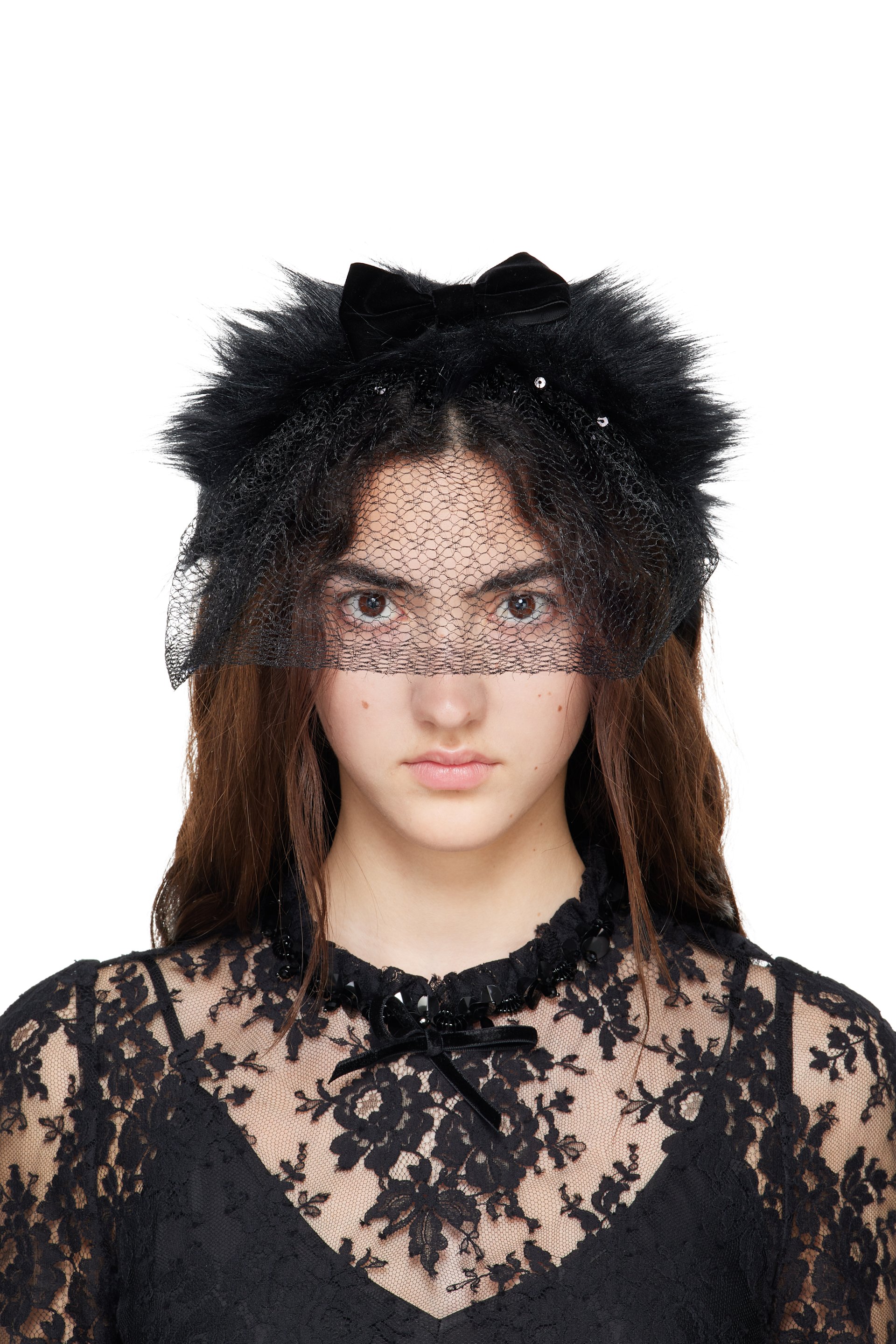 Anna Sui - Black Veil Headband
