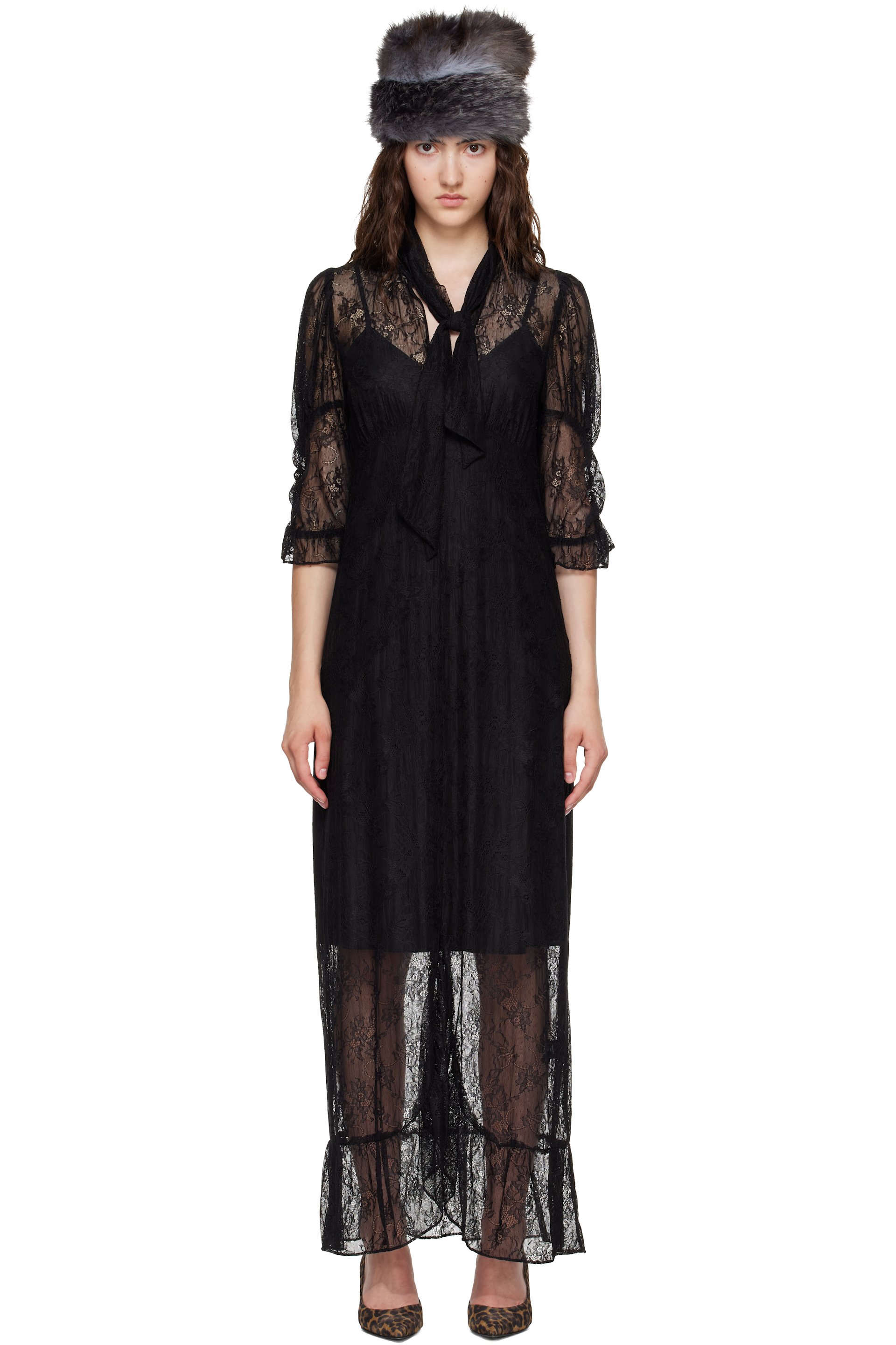 Anna Sui - Black Tie Maxi Dress