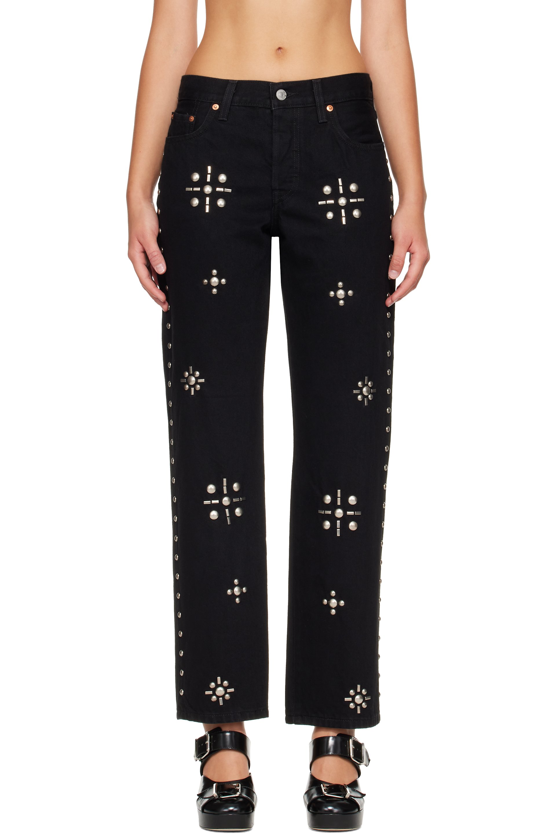 Anna Sui - Black Studded Jeans