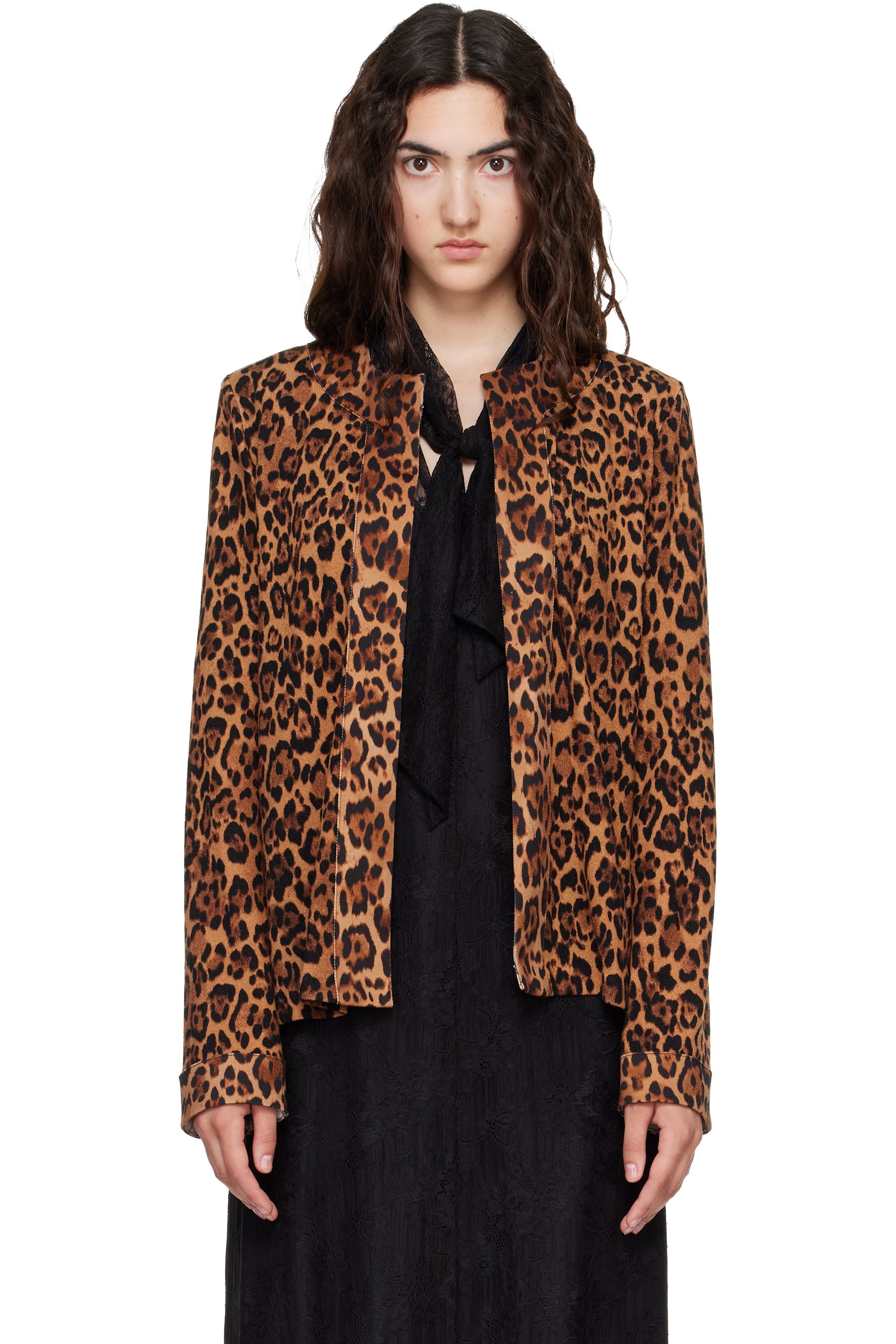 Anna Sui - Tan Leopard Cardigan