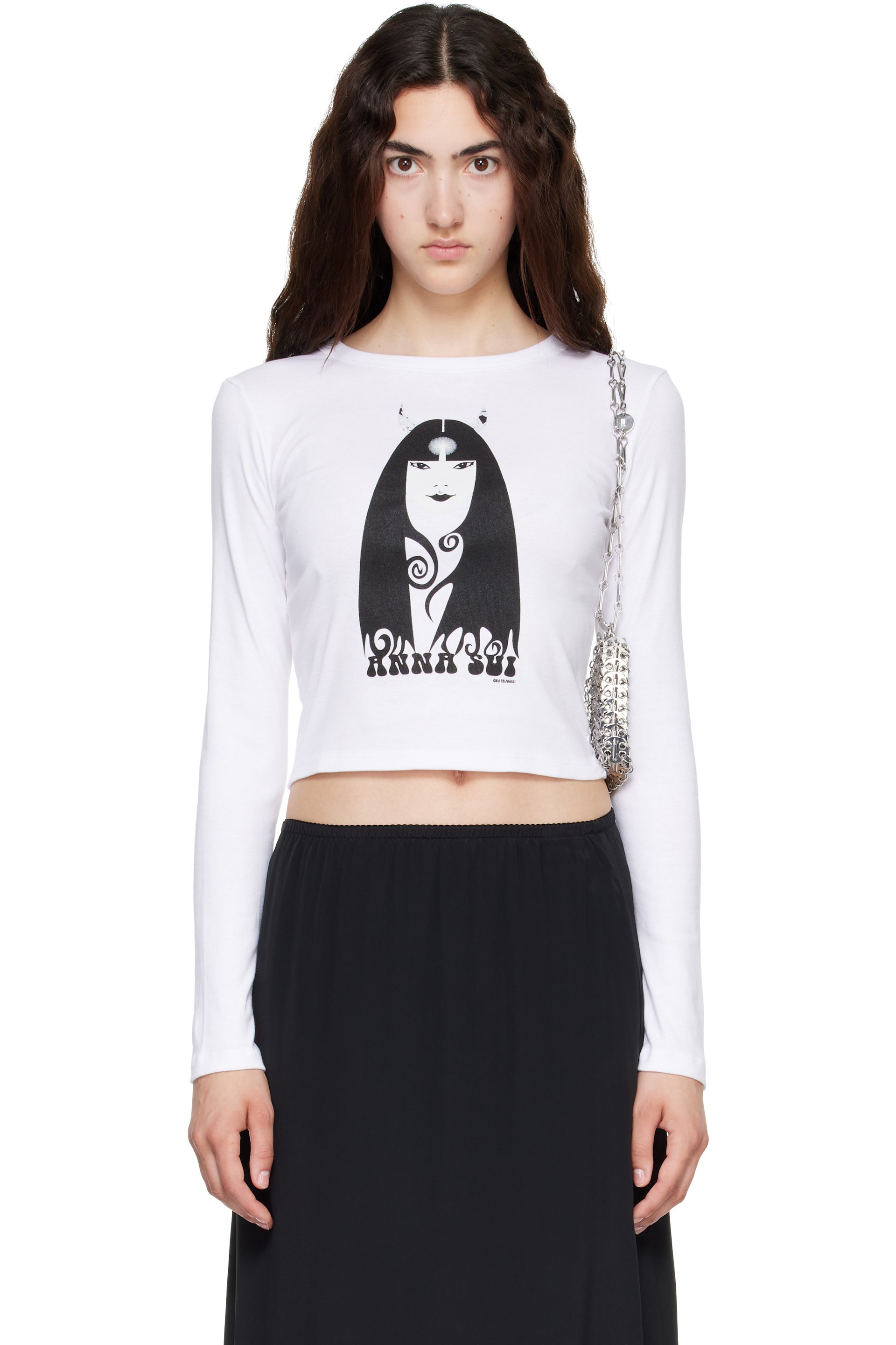 Anna Sui - White Devil Long Sleeve T-shirt