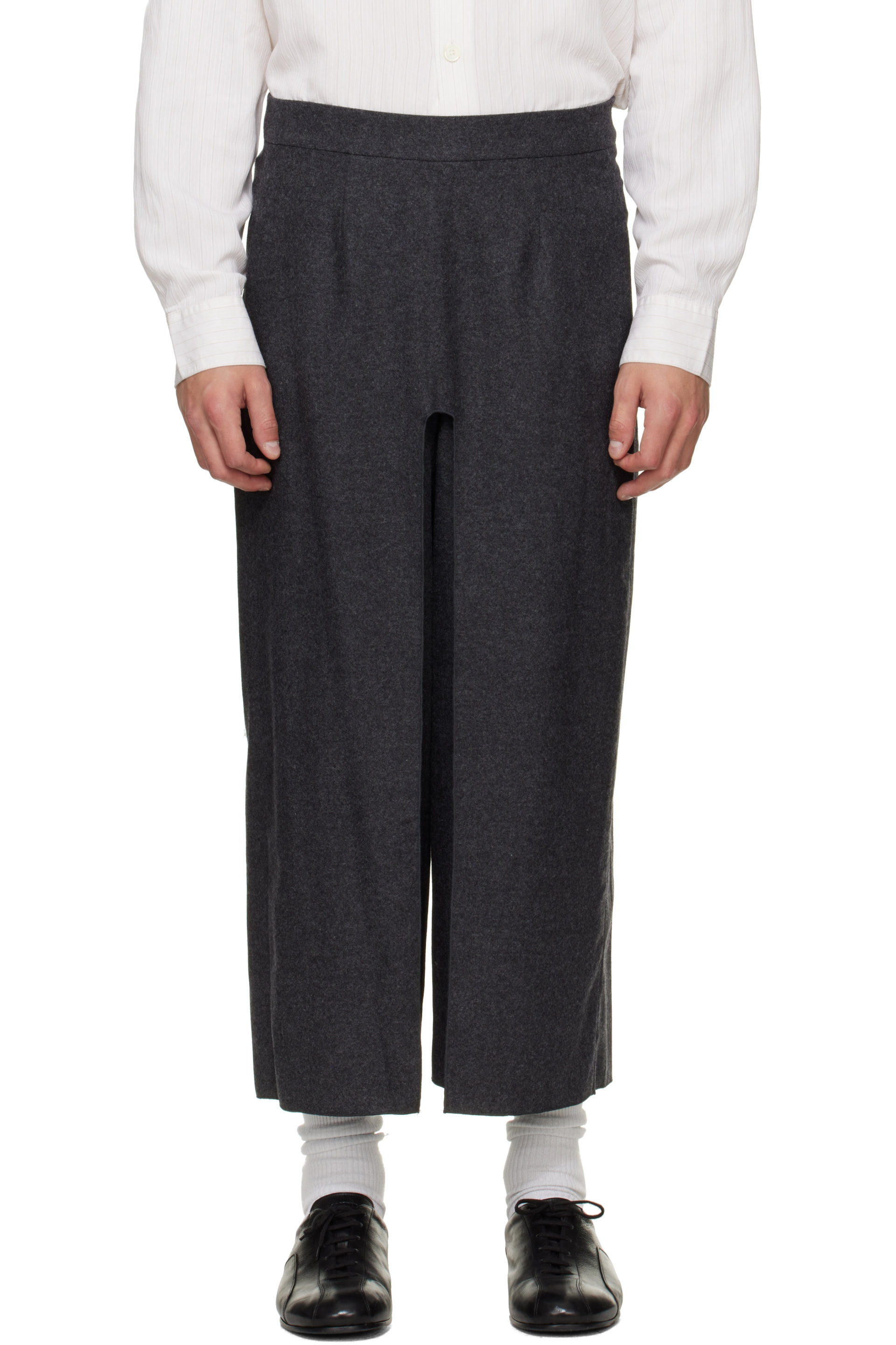 Hed Mayner - Gray Wool Trousers