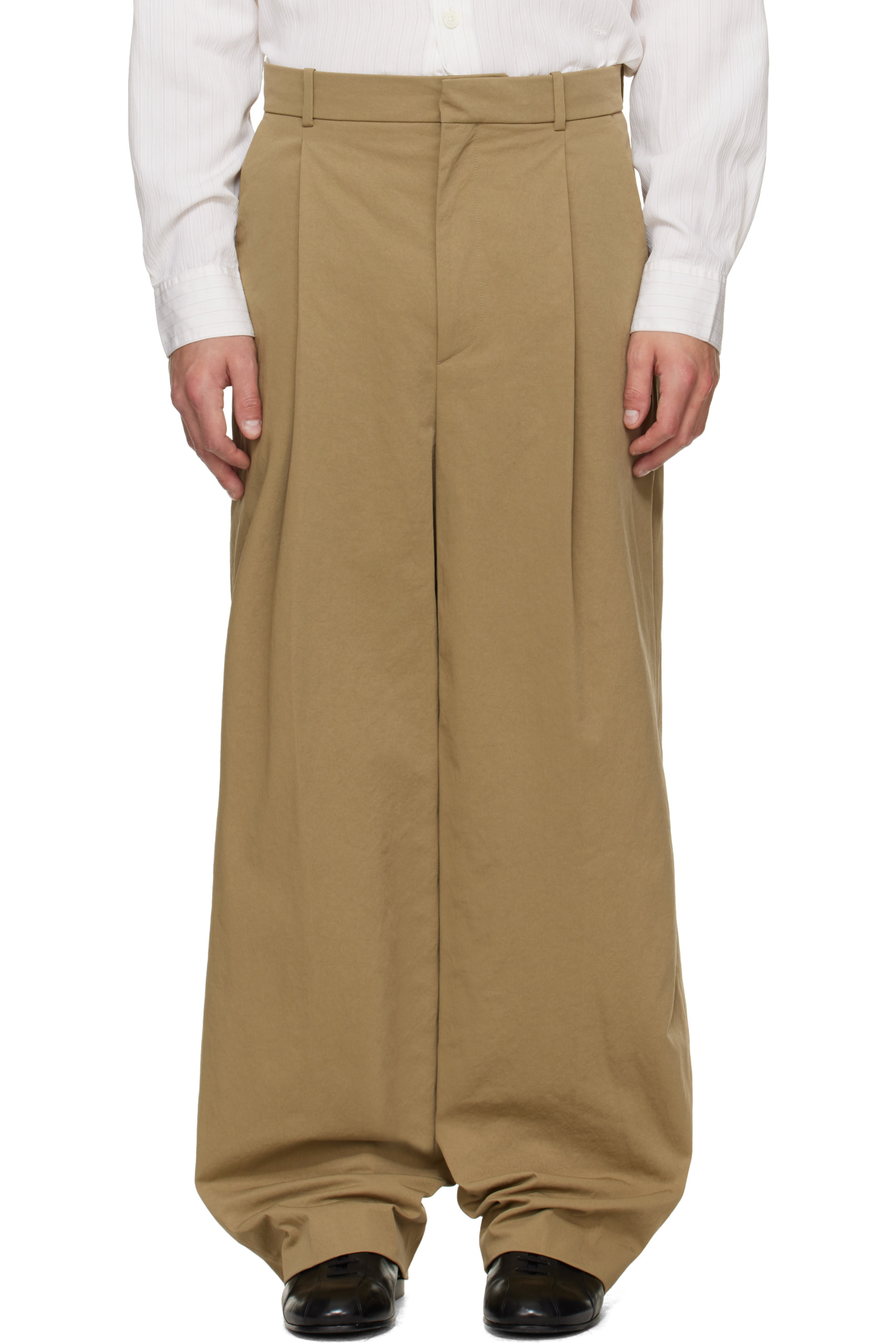 Hed Mayner - Pantalon kaki en sergé