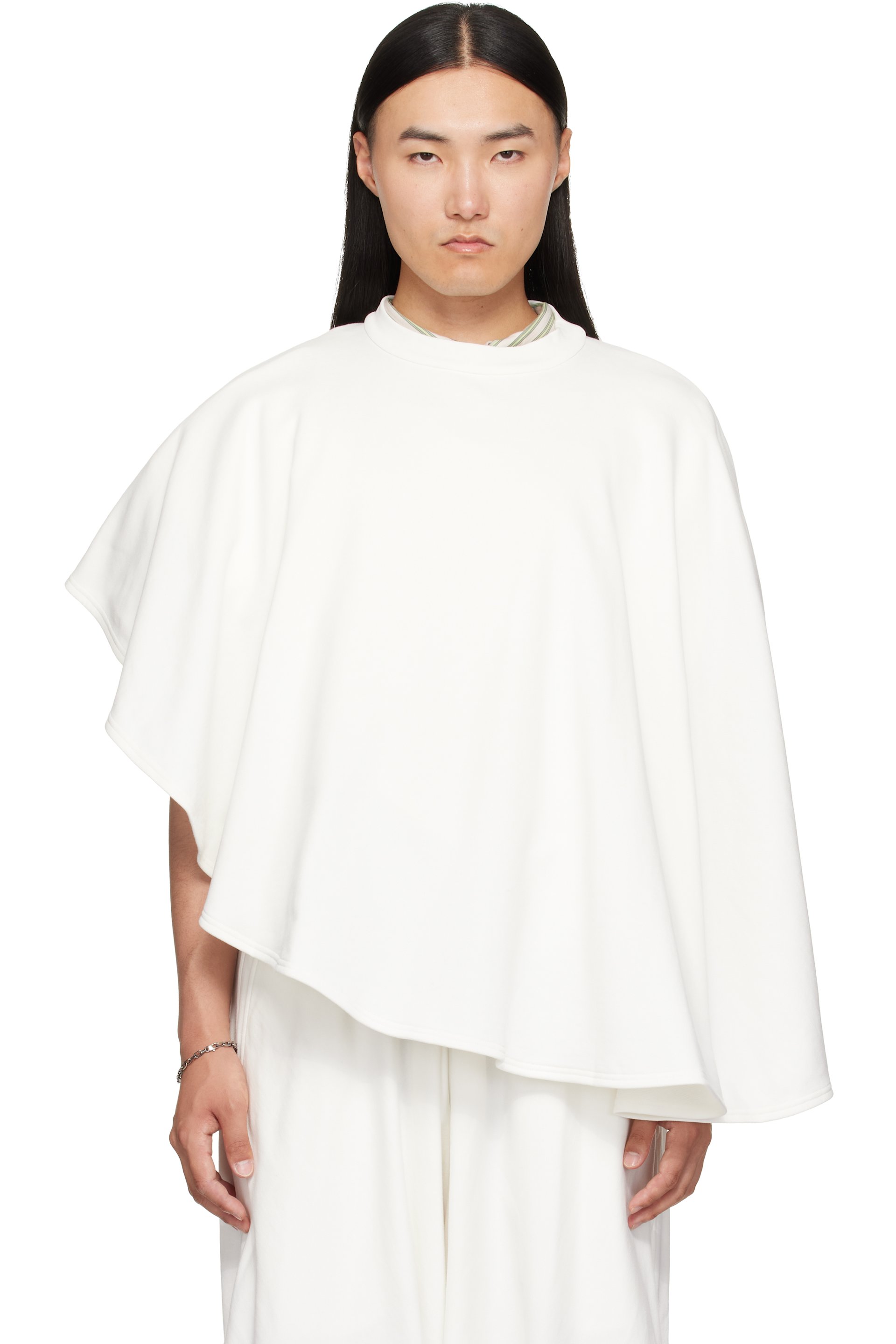 Hed Mayner - Off-White Cape Sweatshirt