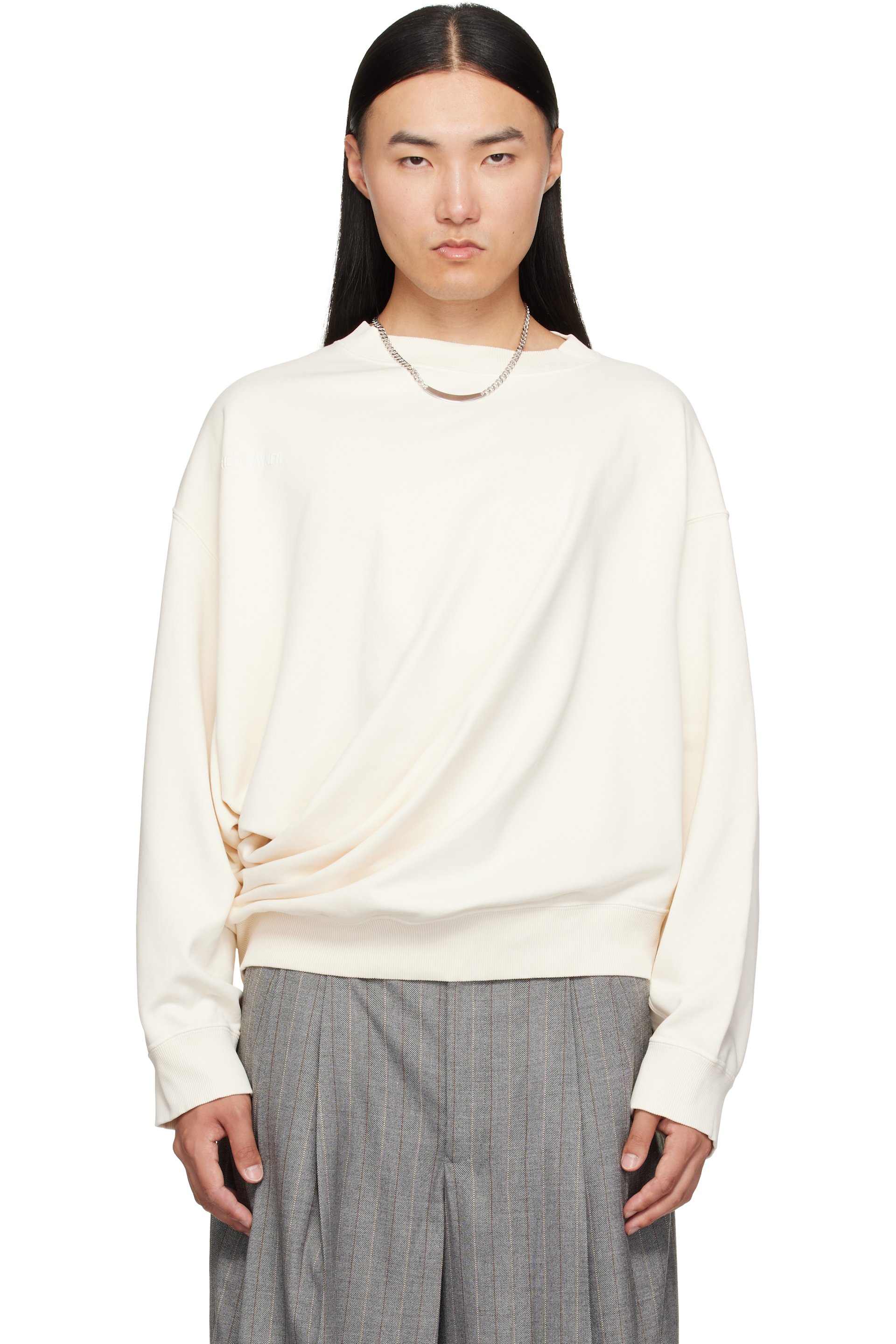 Hed Mayner - Off-White Asymmetric Sweatshirt