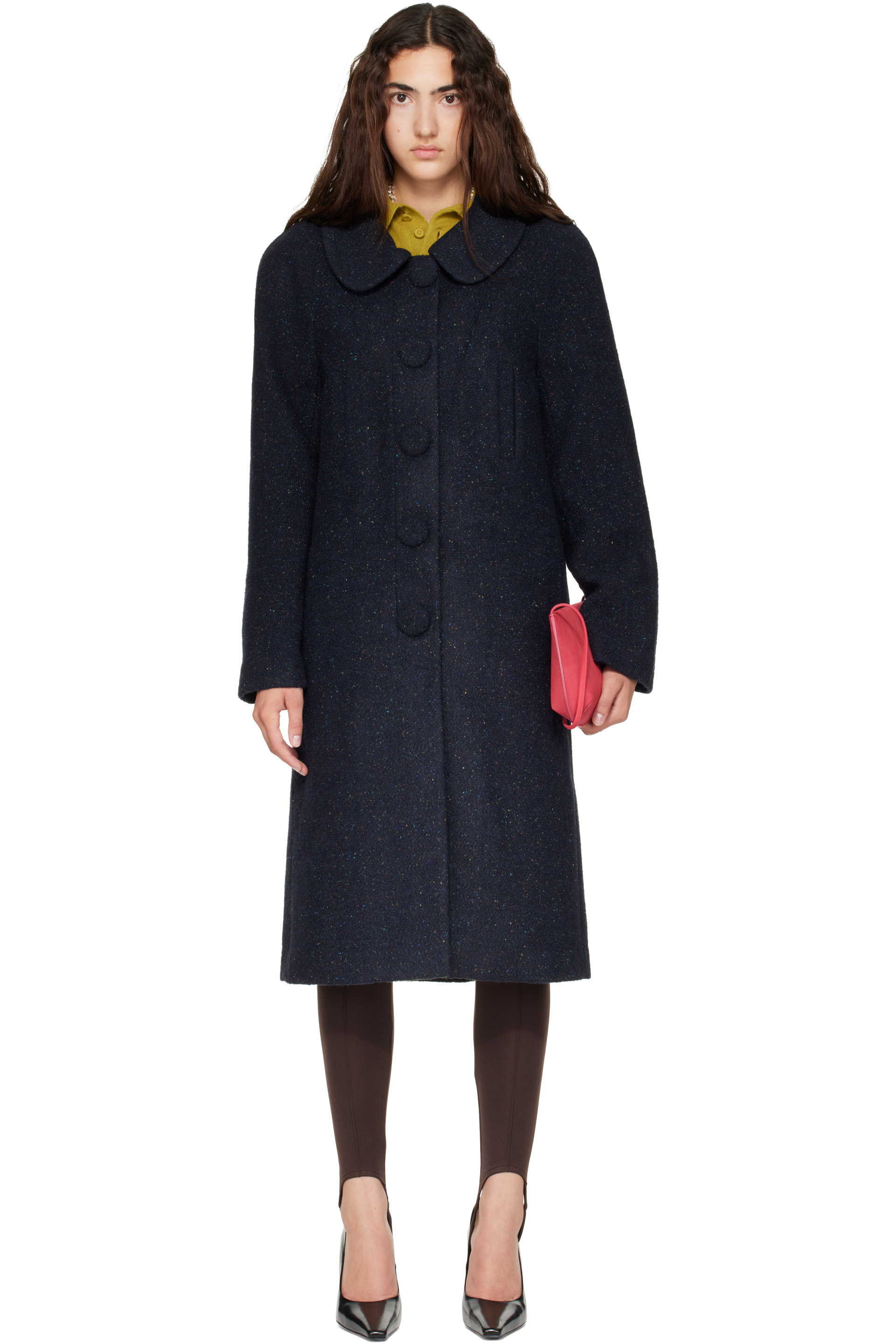 SHUSHU/TONG - Navy Oversized Long Coat