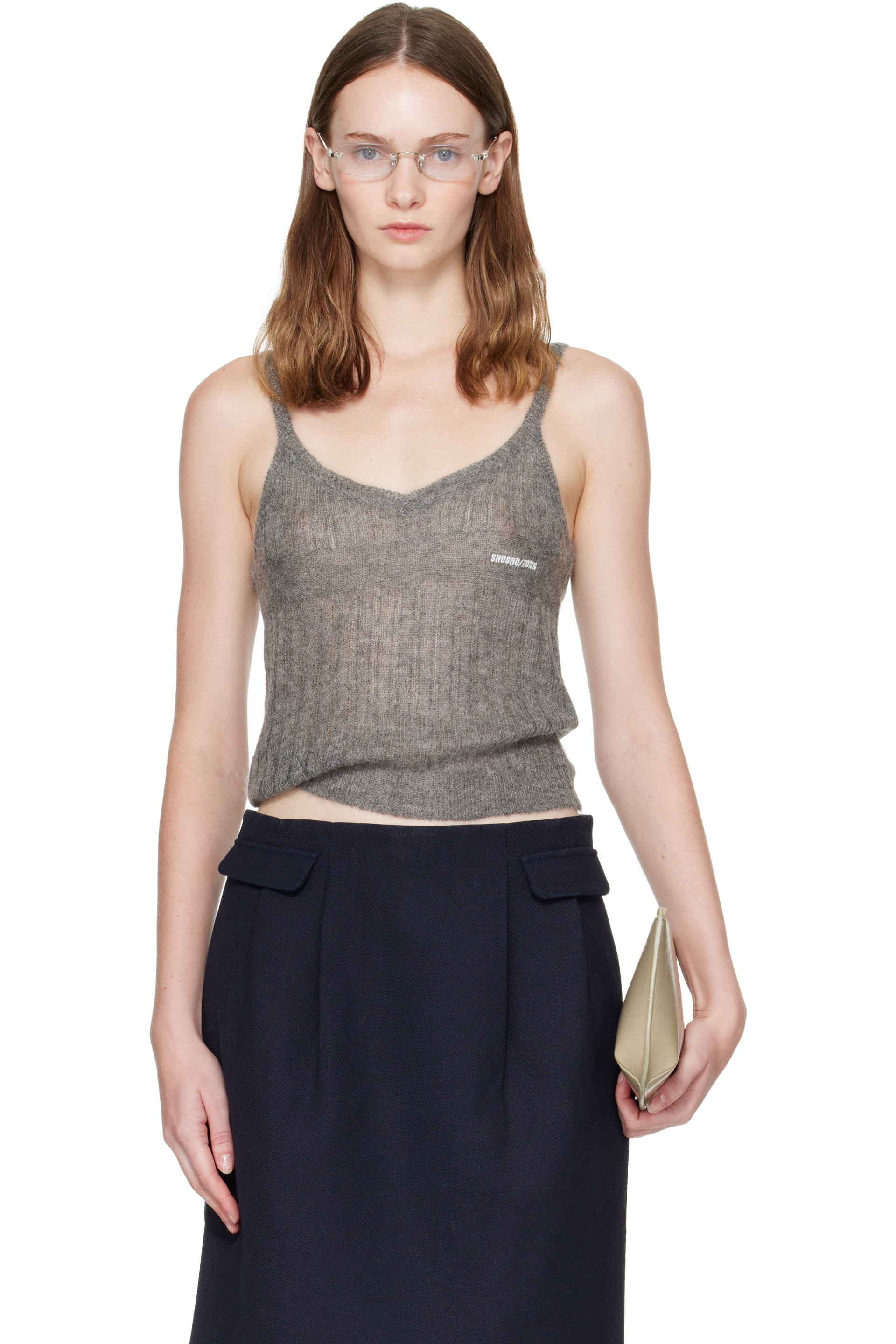 SHUSHU/TONG - Gray Knit Camisole