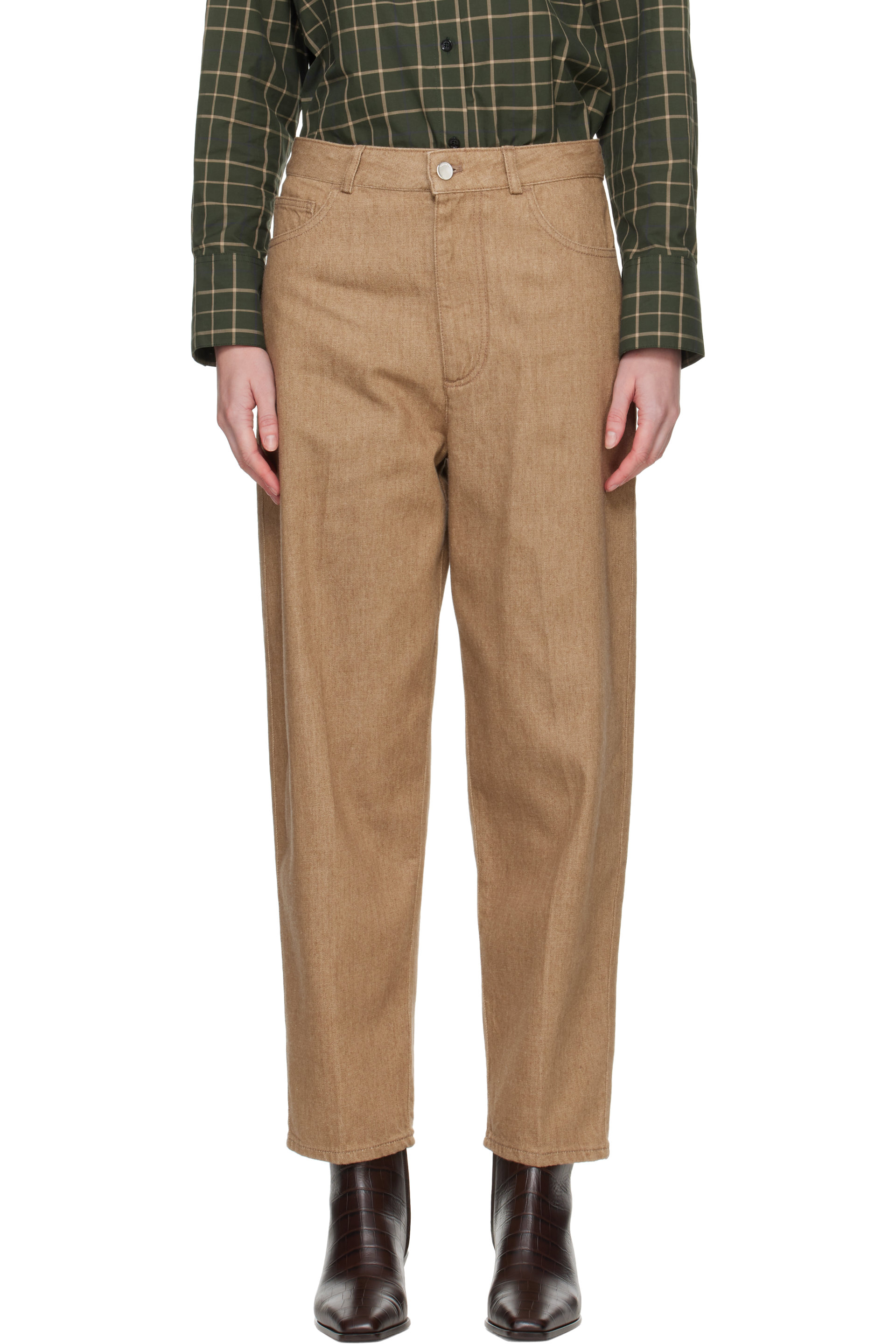 Cordera - Beige Denim Carrot Jeans